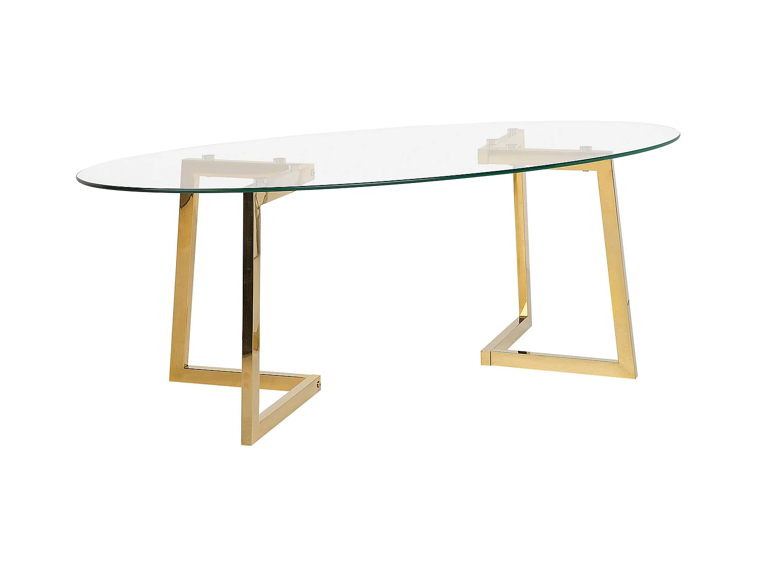 Table basse FRESNO Verre Doré