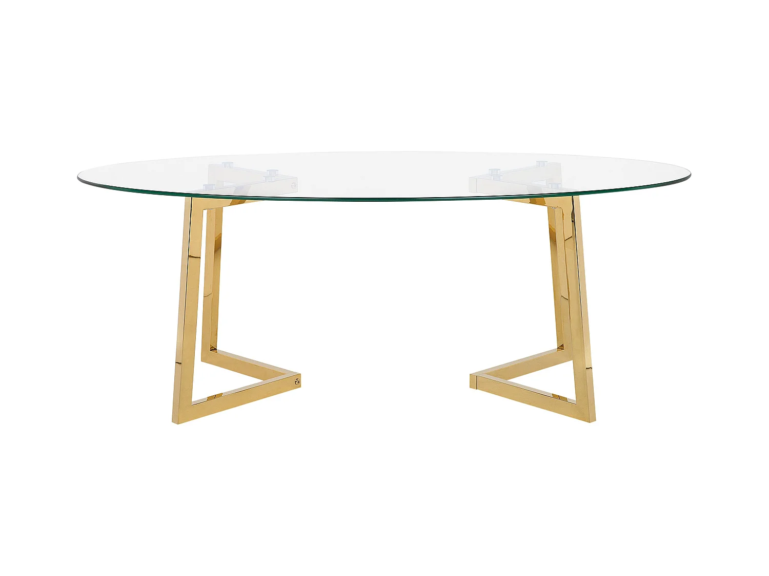 Table basse FRESNO Verre Doré