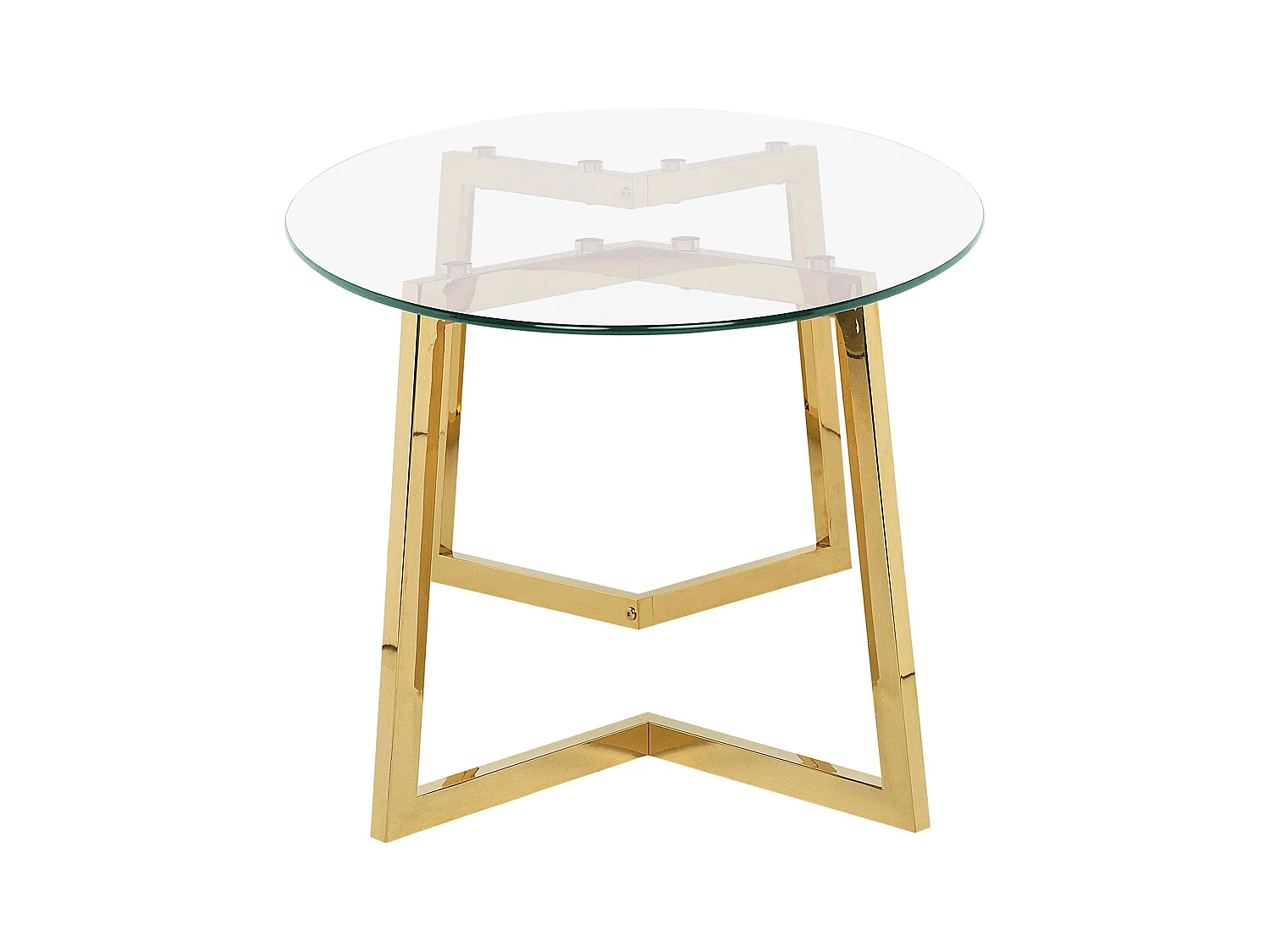 Table basse FRESNO Verre Doré