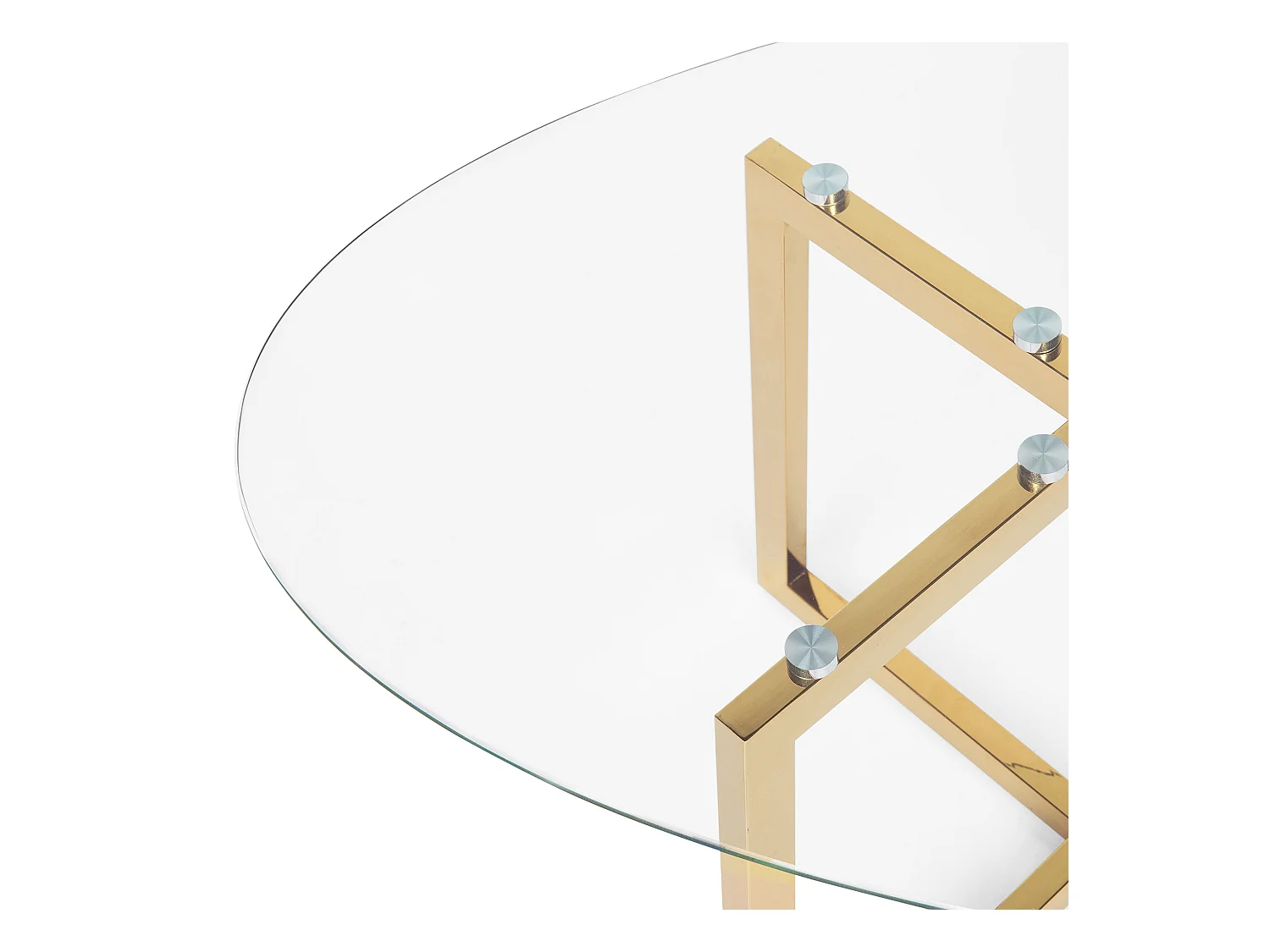 Table basse FRESNO Verre Doré