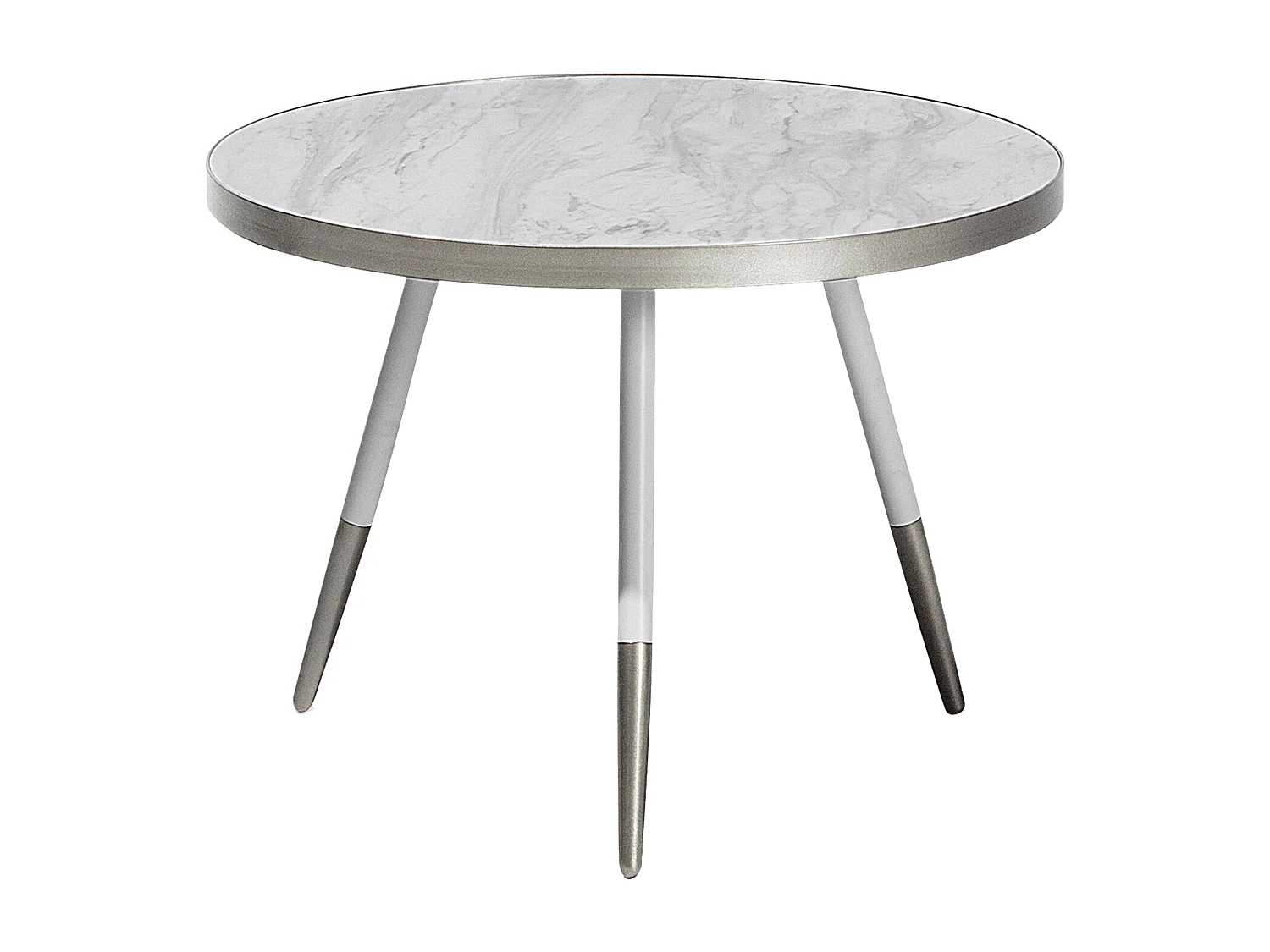 Couchtisch MDF-Platte Marmor Optik Silber RAMONA