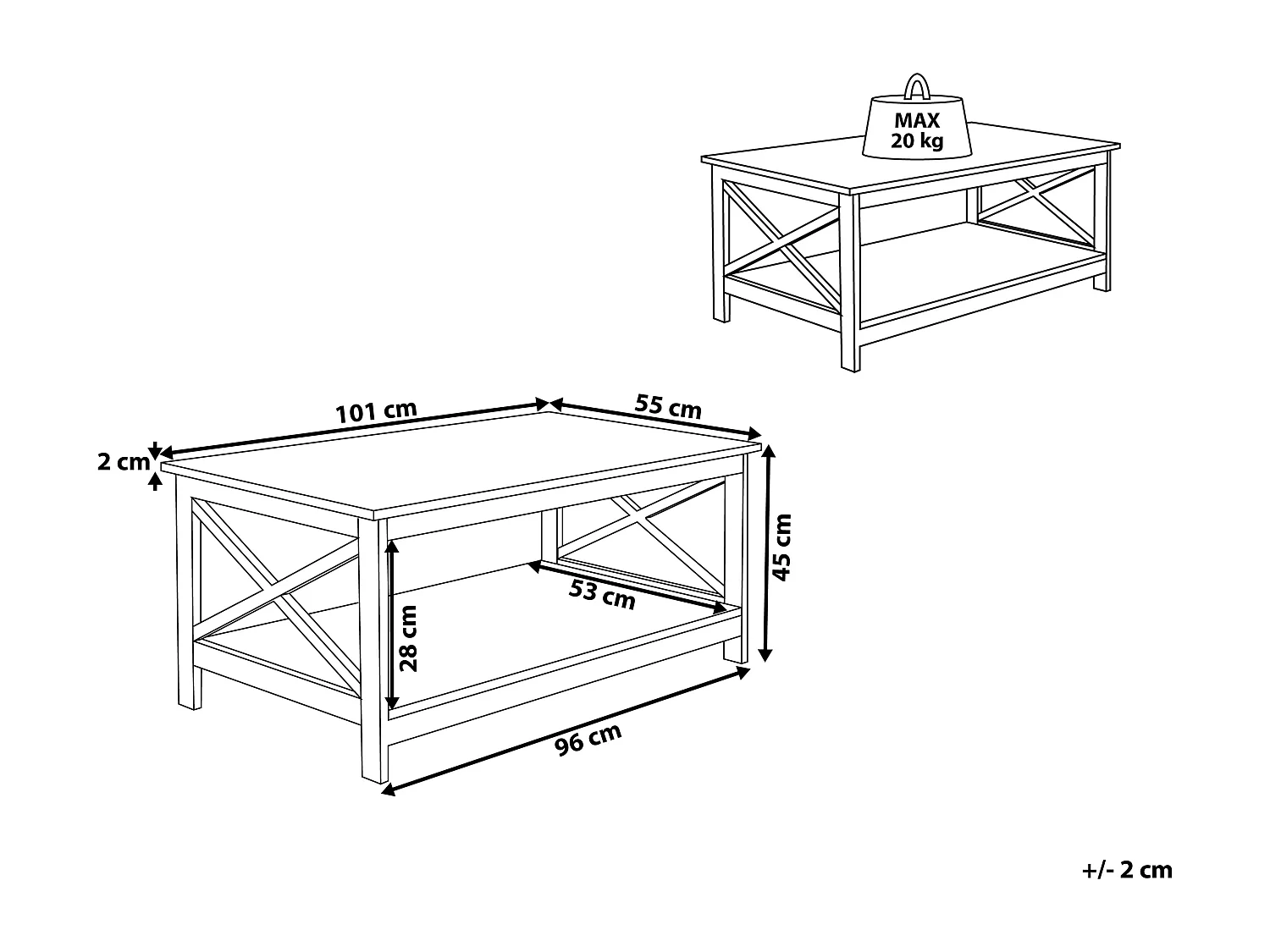 Table basse FOSTER Blanc