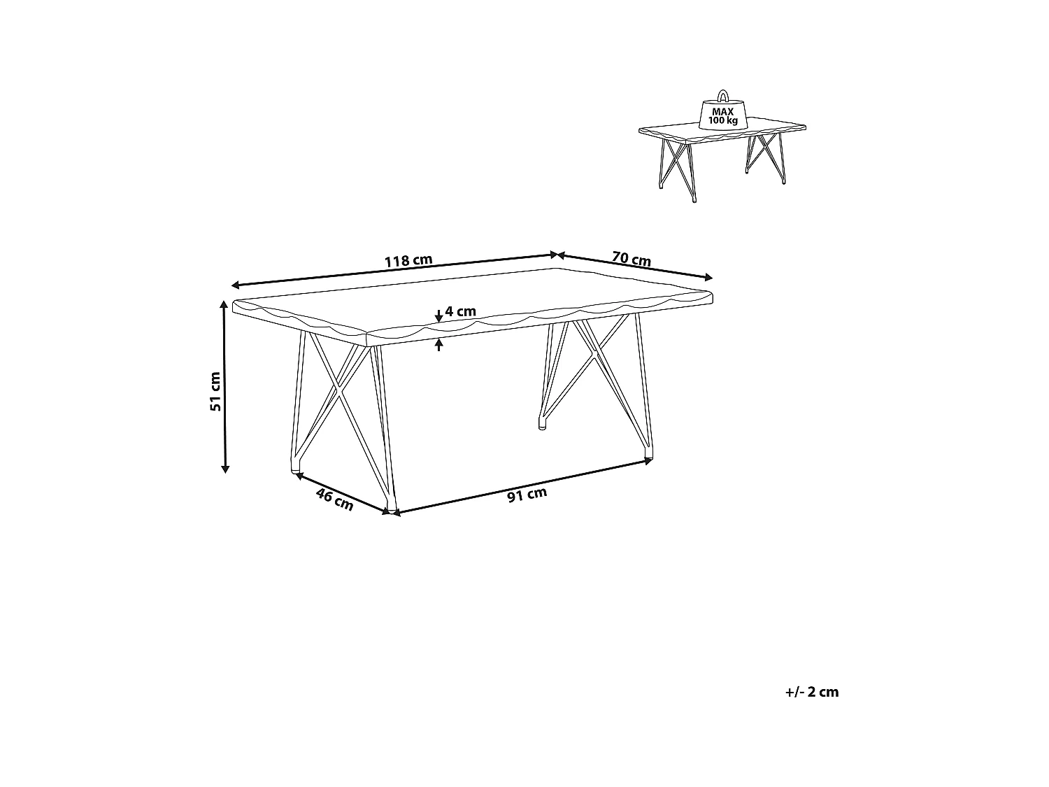 Table basse RALEY Acacia Marron
