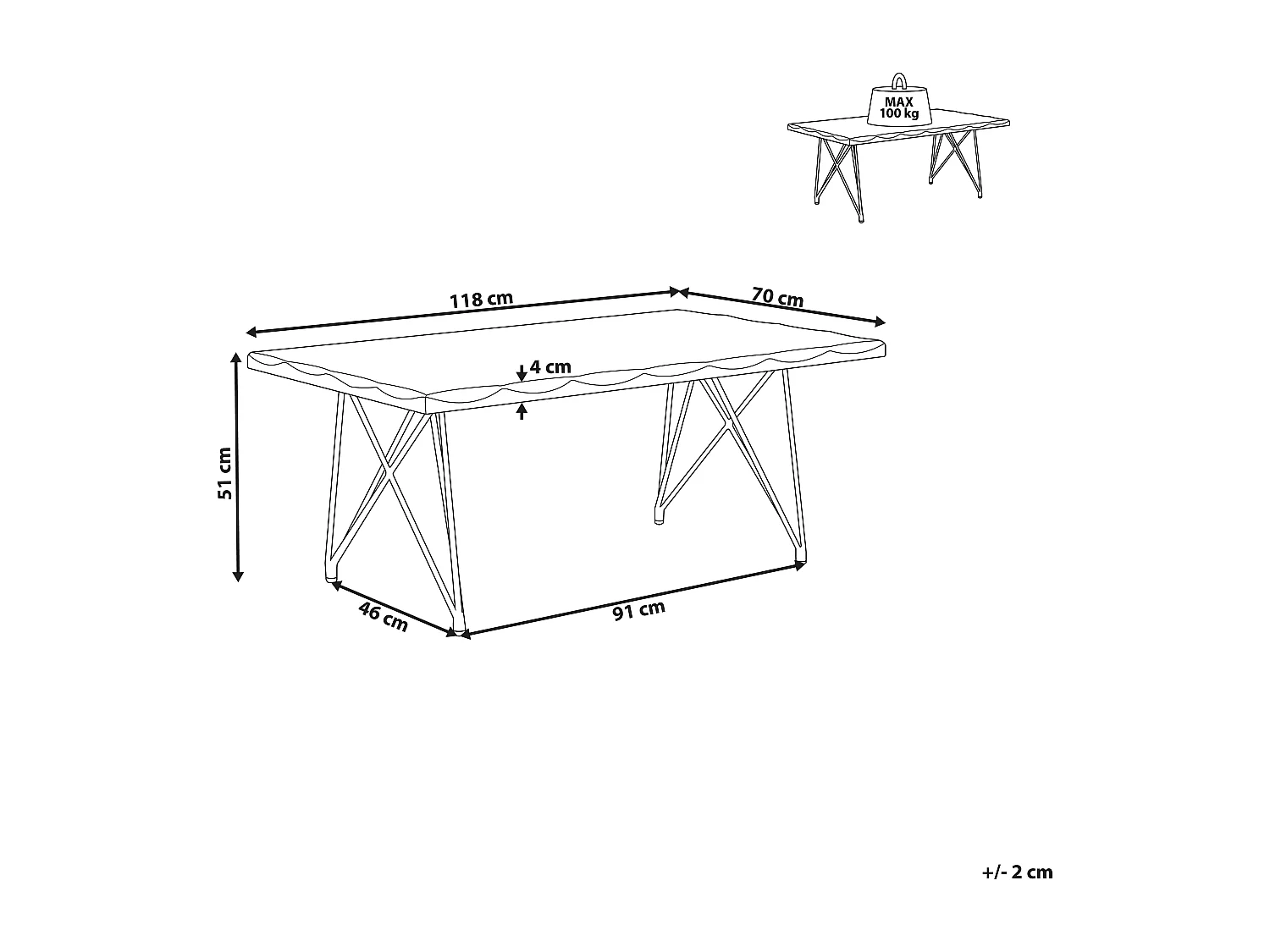 Table basse RALEY Acacia Marron