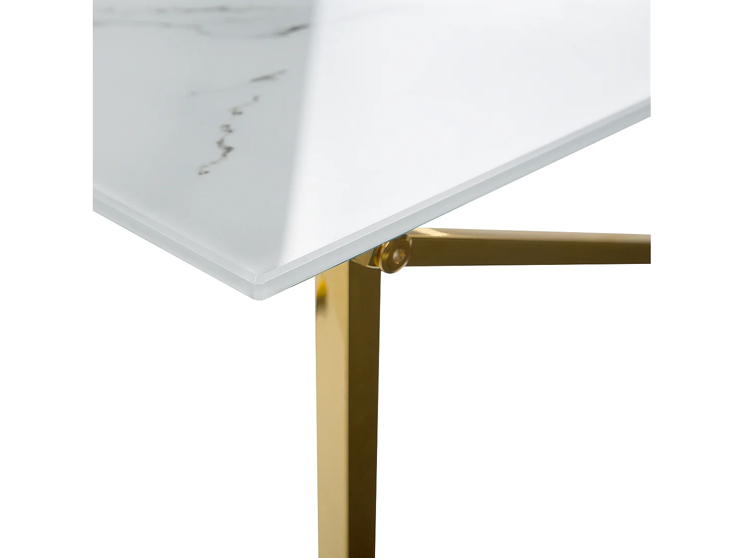 Tavolino da caffè EMPORIA Vetro temperato Marmo/ Oro