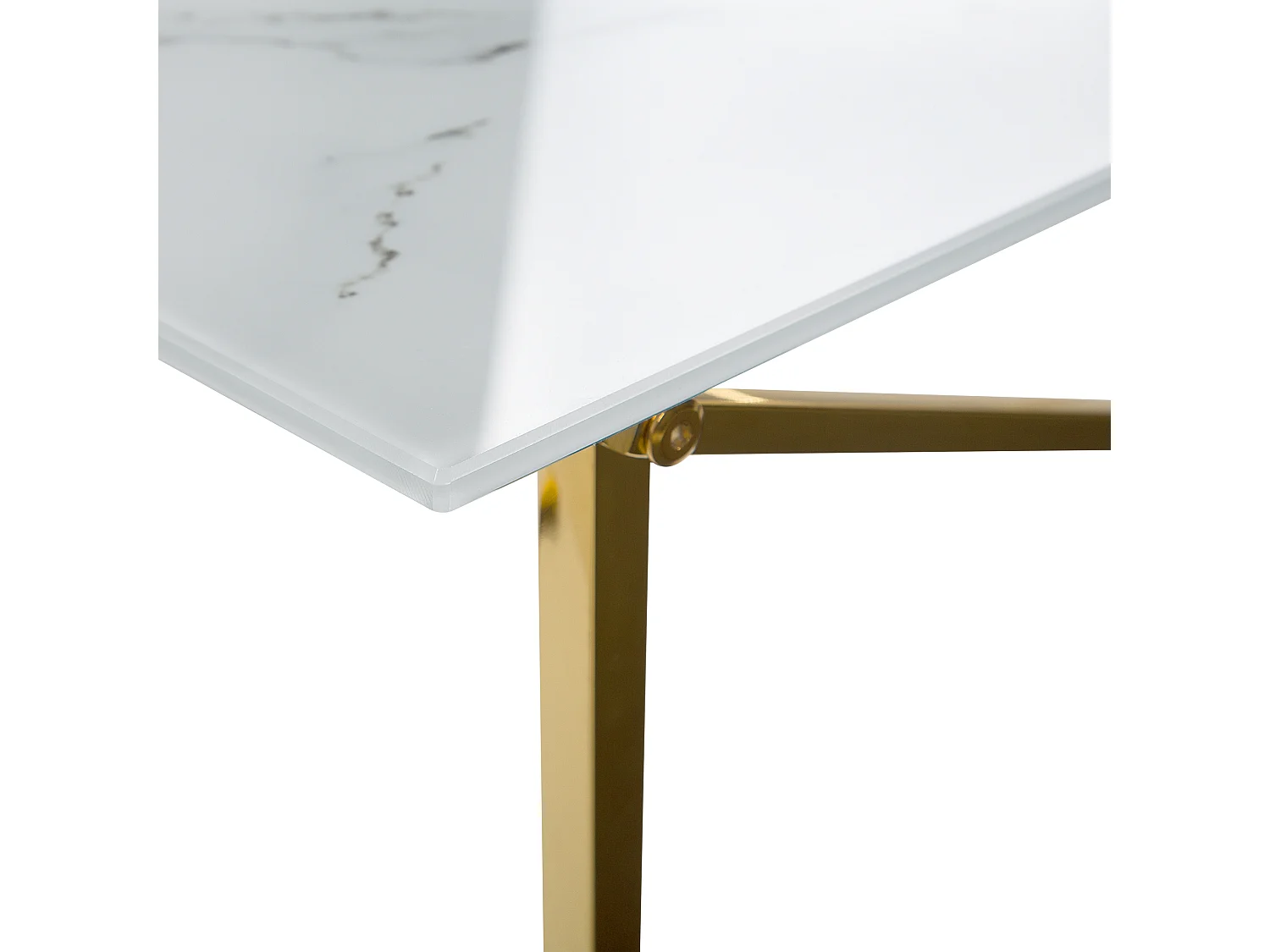 Table basse EMPORIA Verre de sécurité Marbre/doré