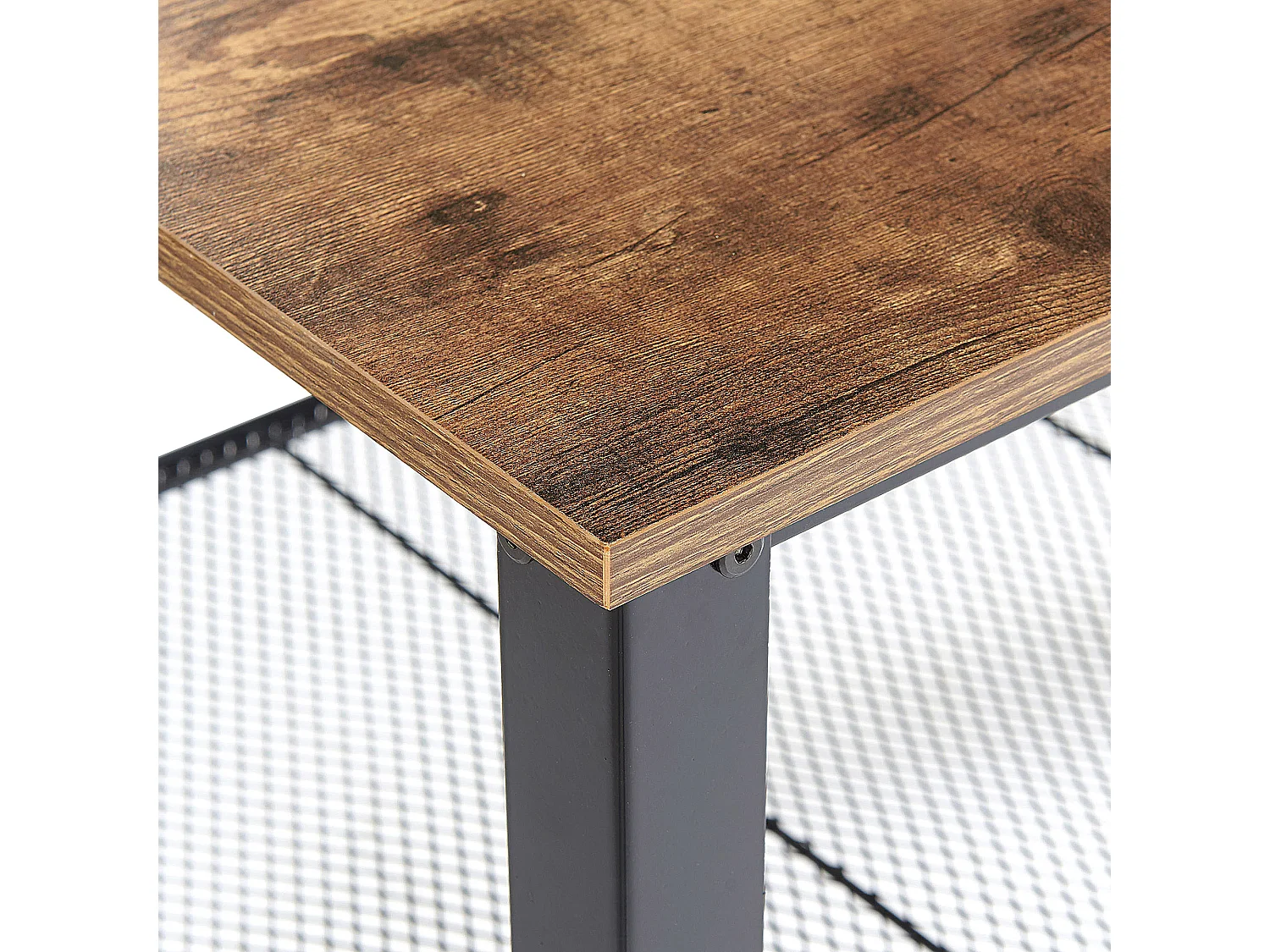 Stabiler Couchtisch in dunklem Holzfarbton mit praktischem Ablageboden 106 x 60 cm Aston