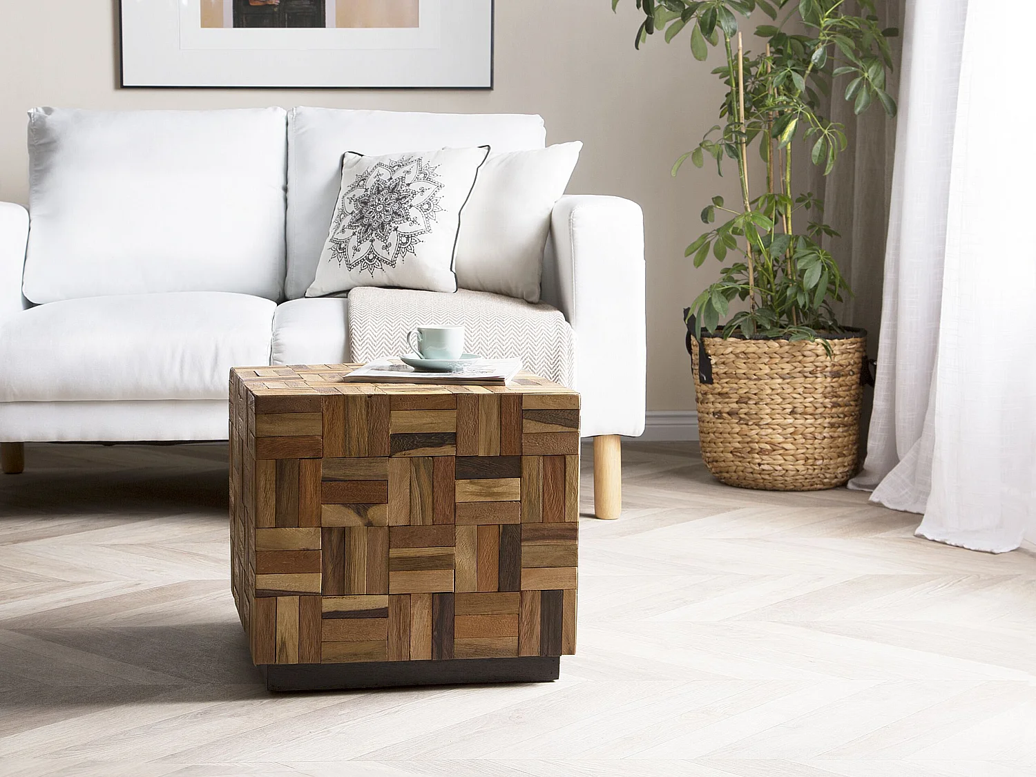 Mesa de centro GAMETI Madeira de teca Castanho