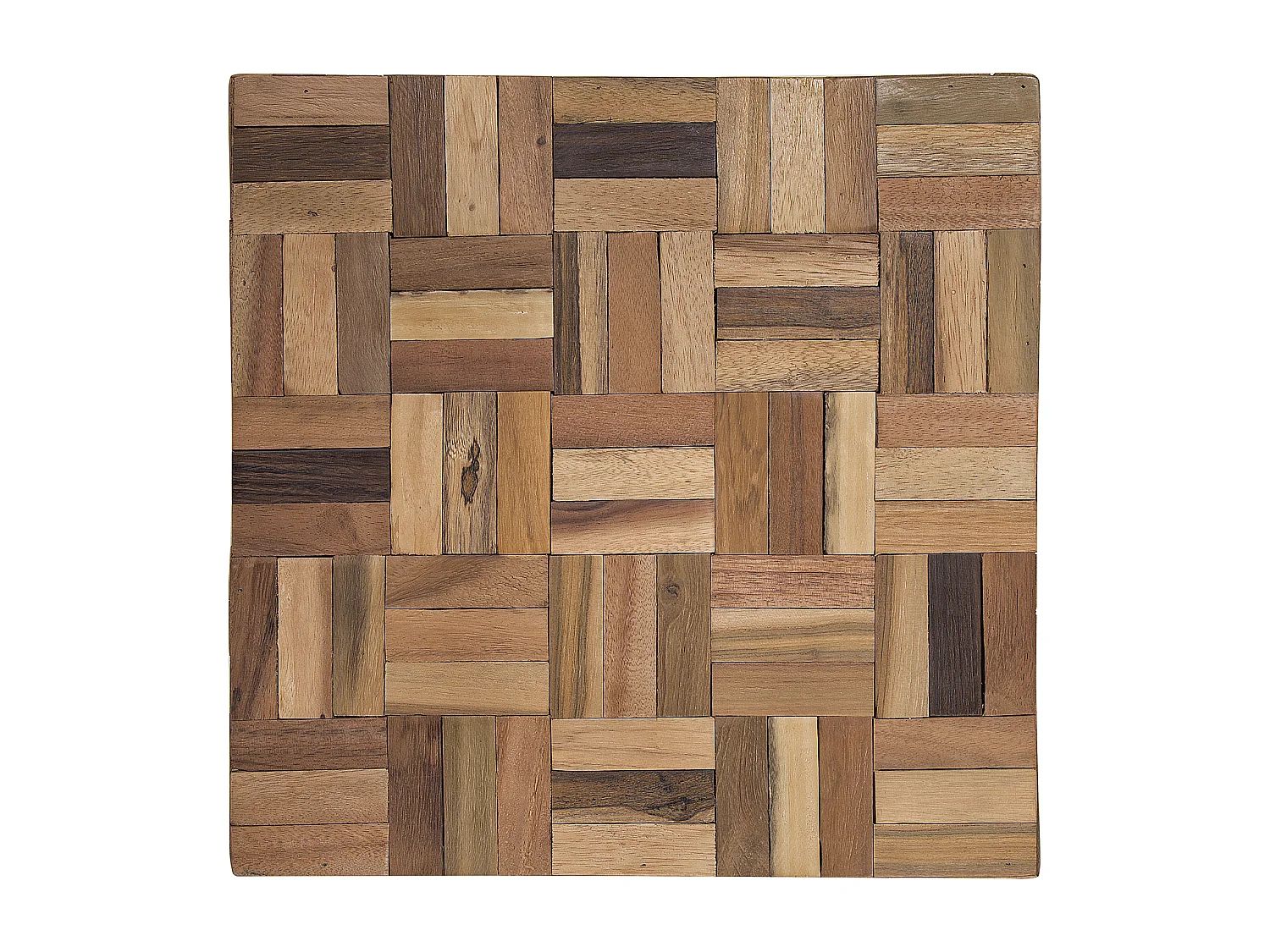 Praktischer Beistelltisch Teakholz Würfel braun Gameti