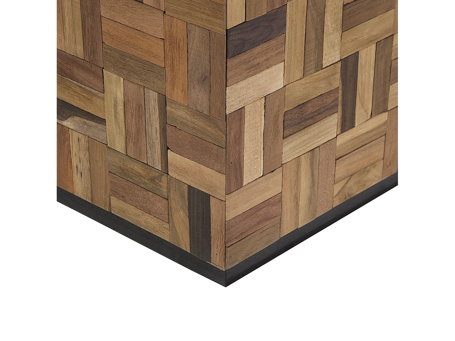 Praktischer Beistelltisch Teakholz Würfel braun Gameti