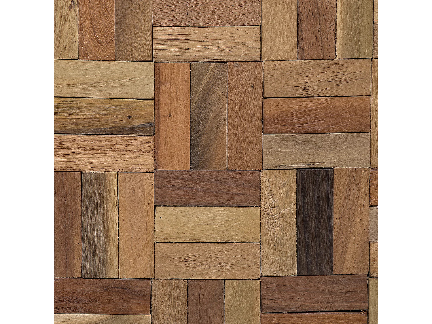 Praktischer Beistelltisch Teakholz Würfel braun Gameti