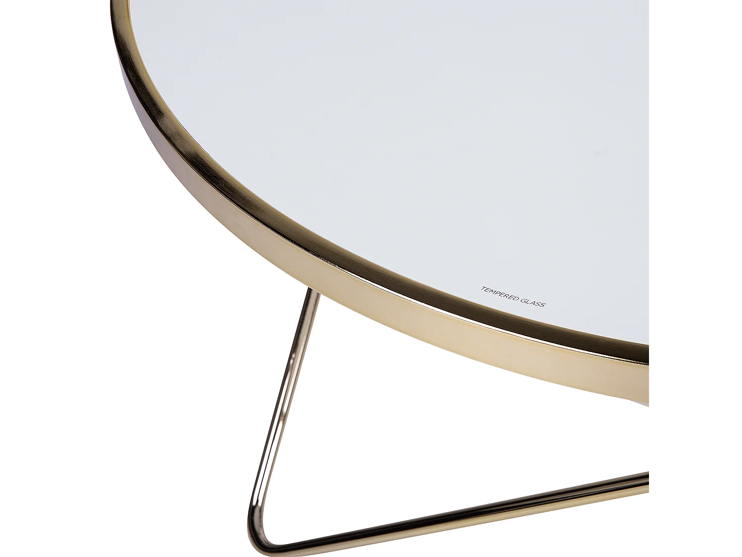 Mesa de centro MERIDIAN Vidro de segurança (temperado) Branco/Dourado
