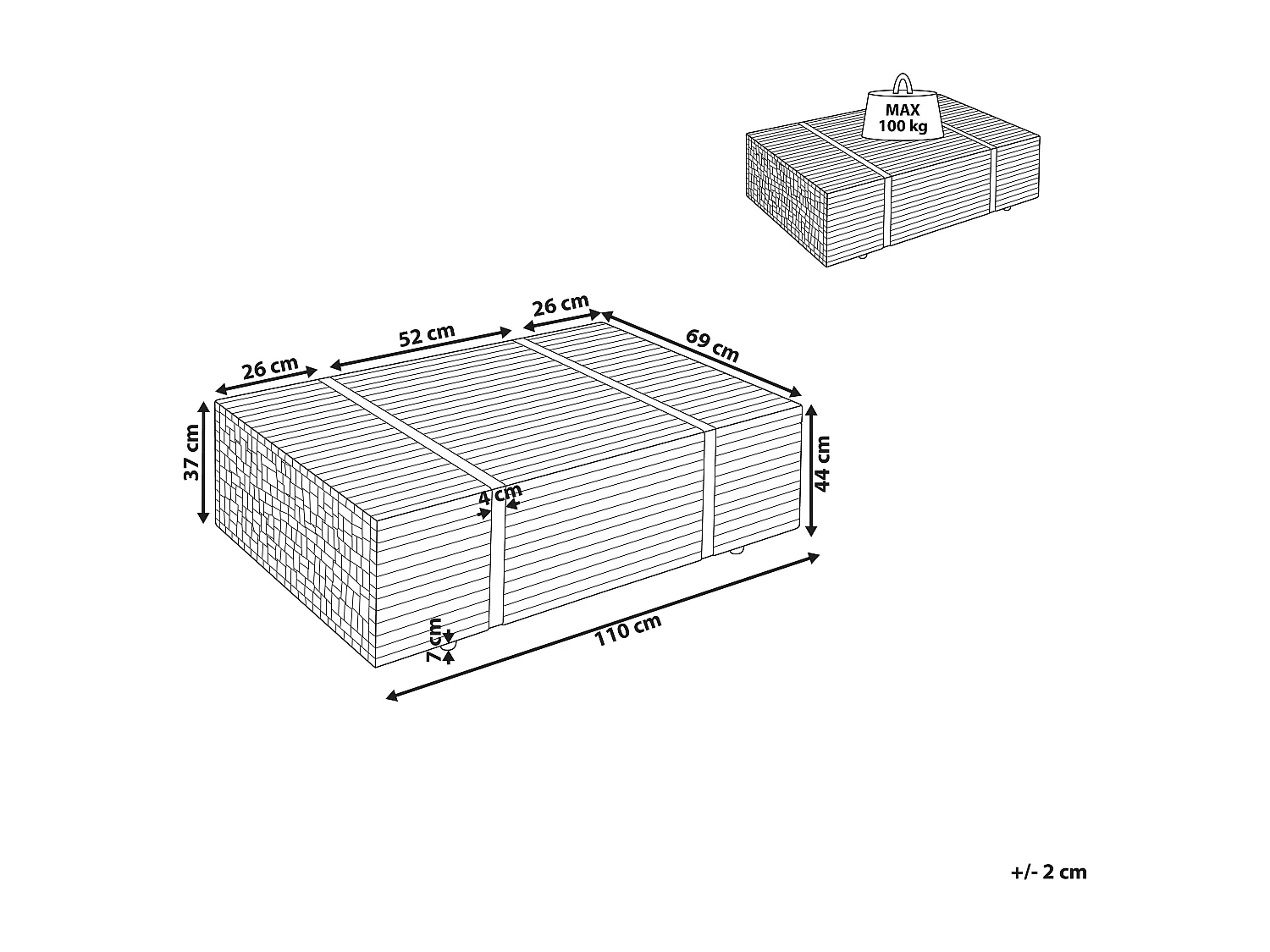 Couchtisch GANDER Teakholz Braun