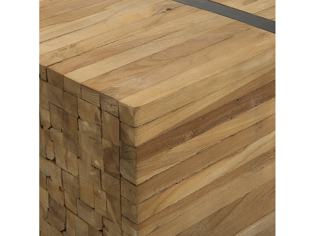 Stolik kawowy GANDER Drewno tekowe Brązowy