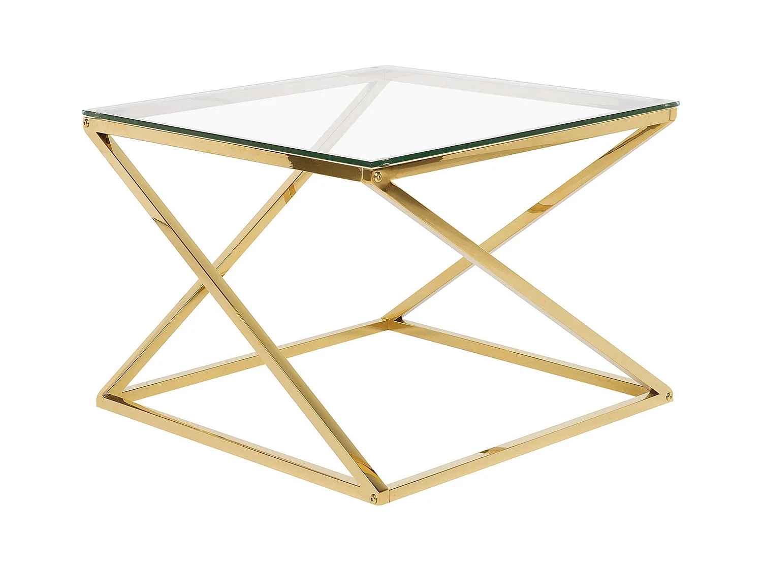 Table basse BEVERLY Verre Doré