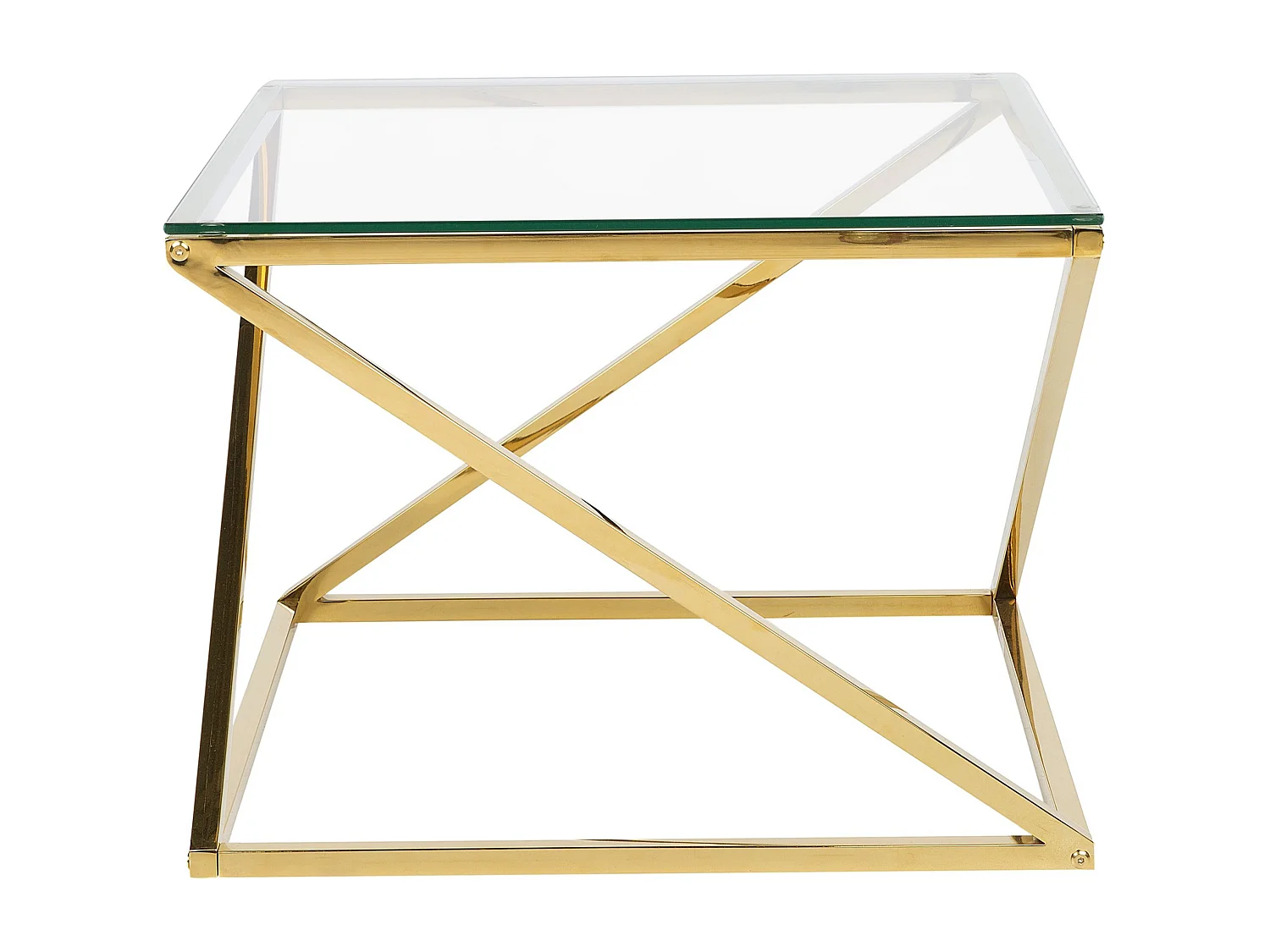 Table basse BEVERLY Verre Doré