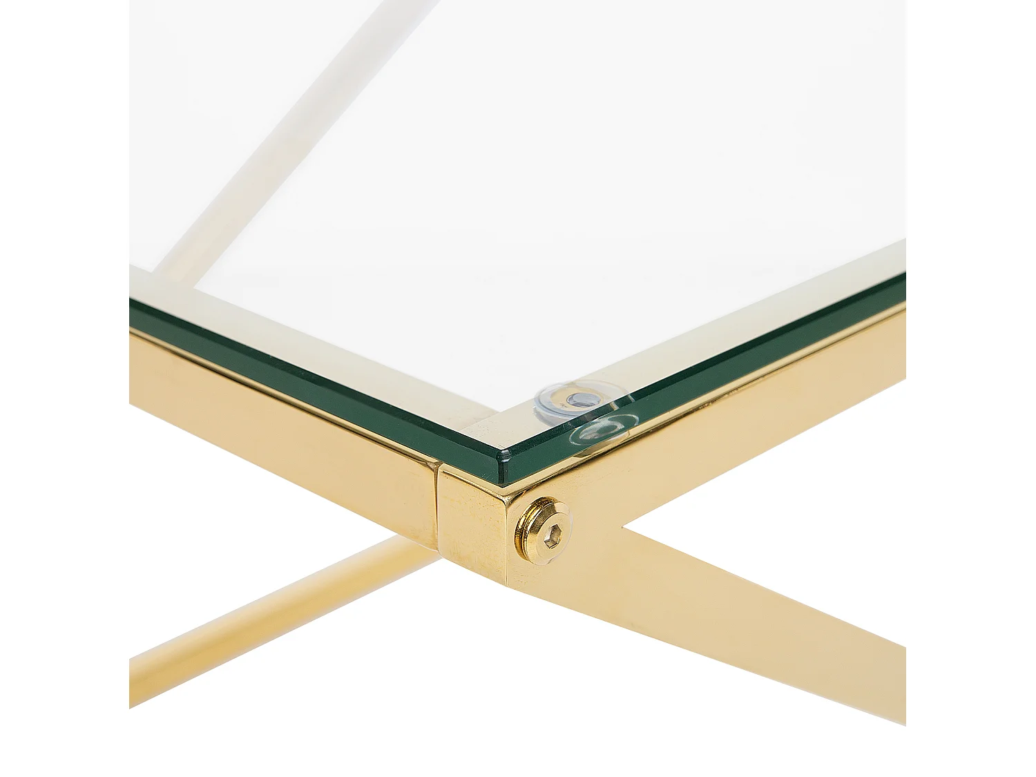 Table basse BEVERLY Verre Doré