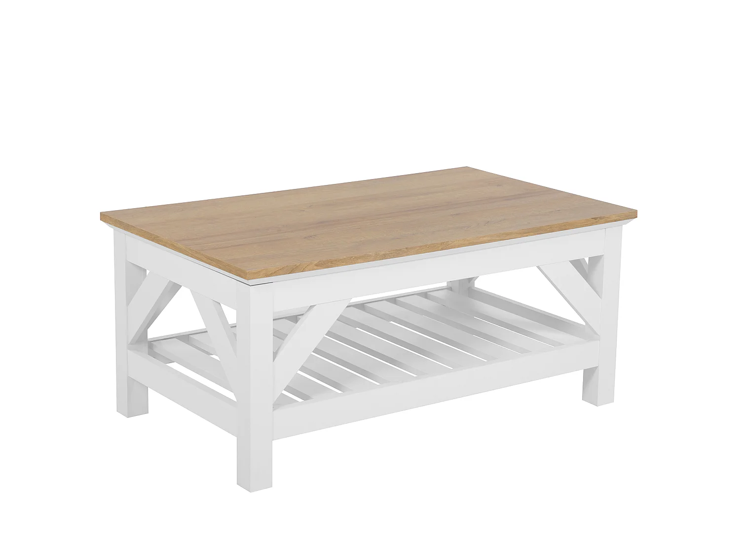 Table basse SAVANNAH Marron/blanc