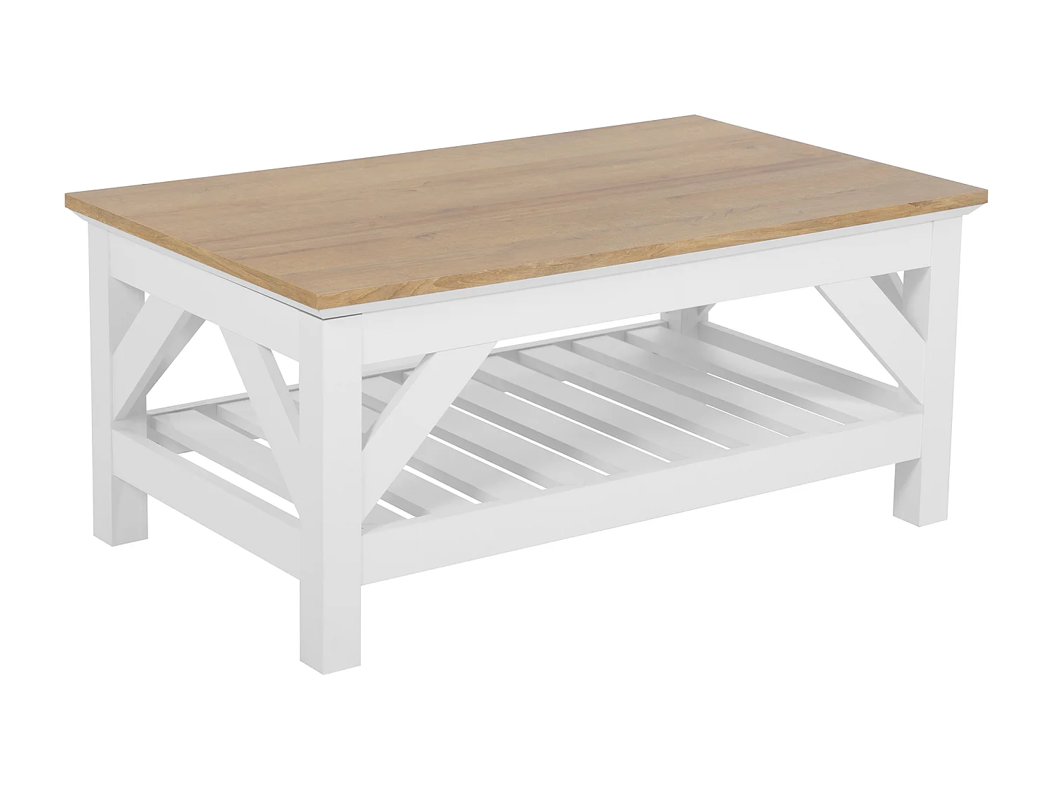 Mesa de centro SAVANNAH Castanho/Branco
