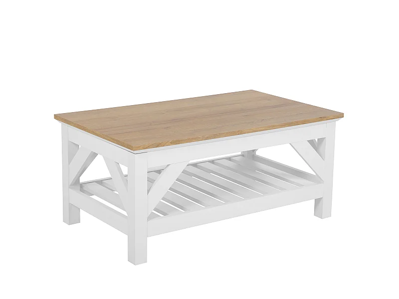 Tavolino da caffè SAVANNAH Marrone/ Bianco