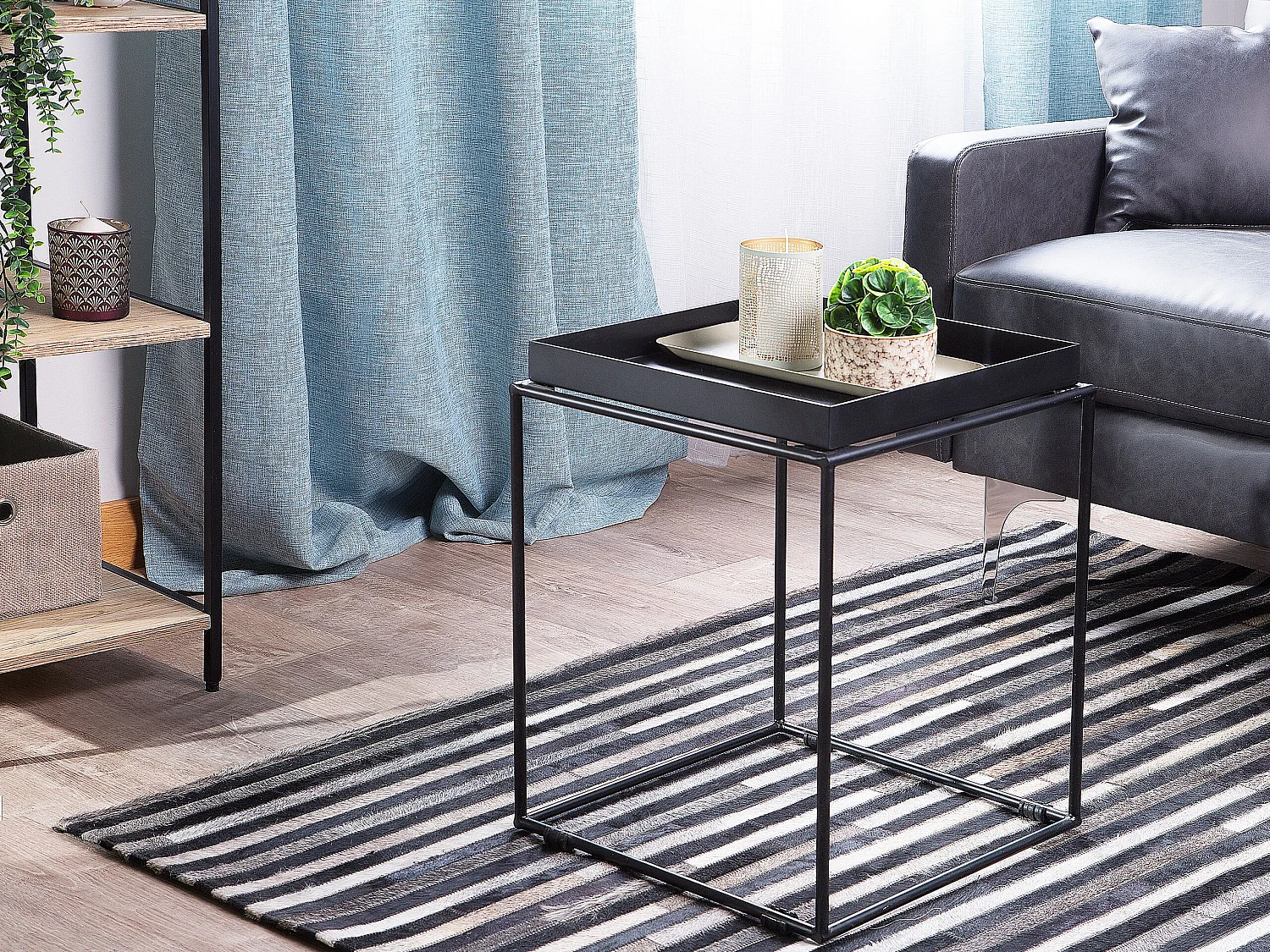 Table d'appoint SAXON Métal Noir