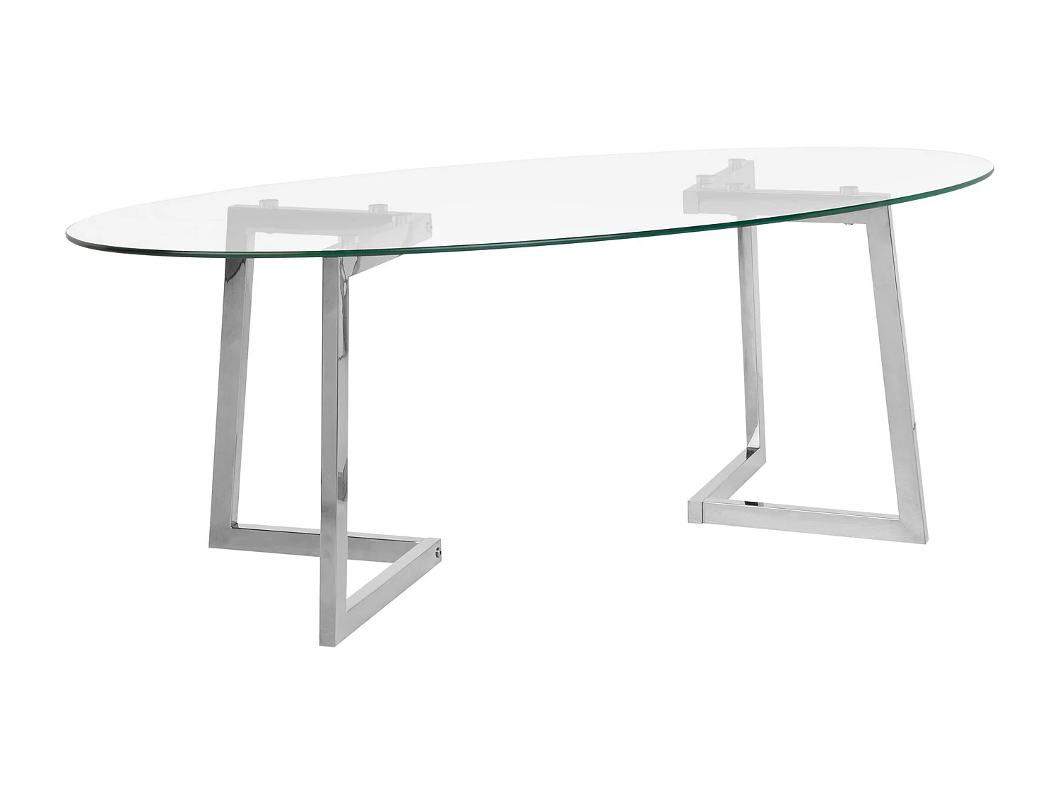 Table basse FRESNO Verre Argenté