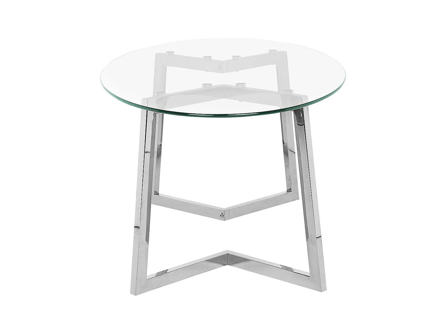 Table basse FRESNO Verre Argenté