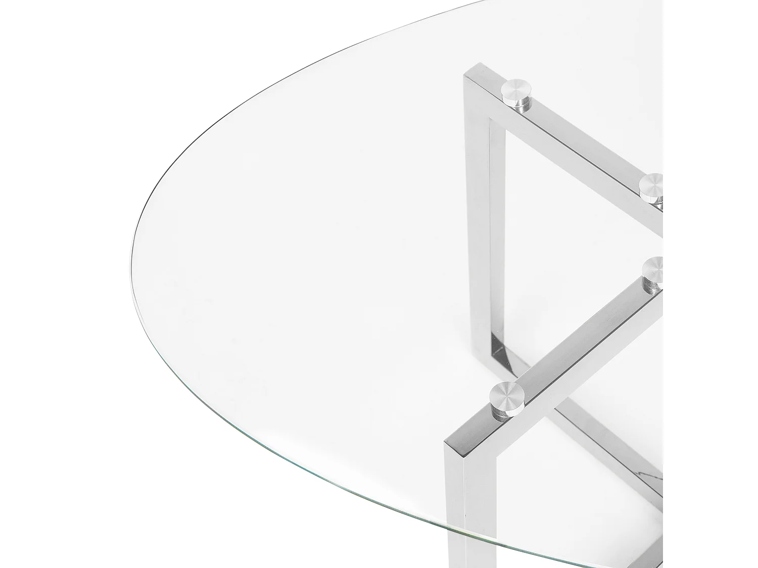 Table basse FRESNO Verre Argenté