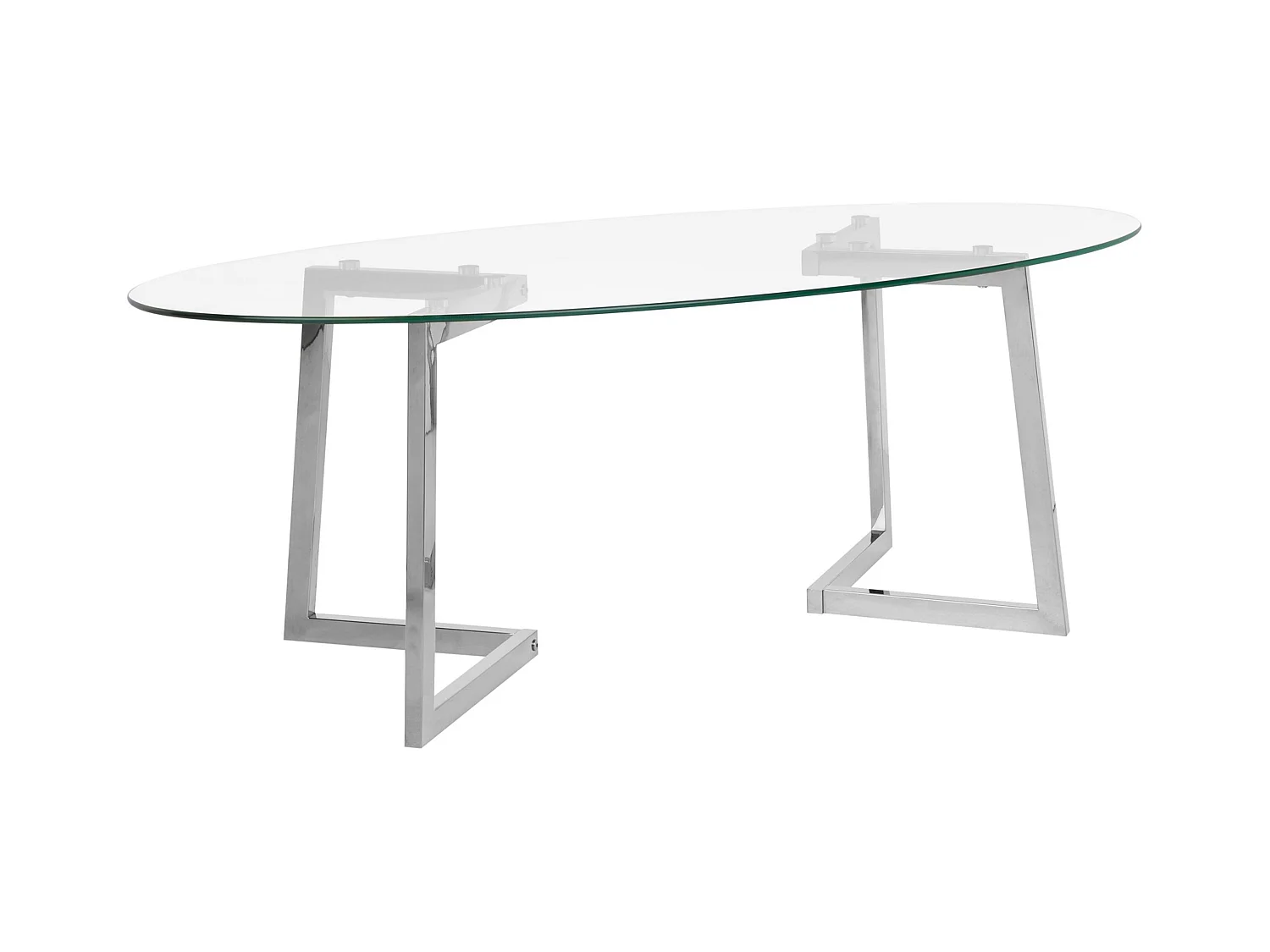 Salontafel FRESNO Glas Zilver