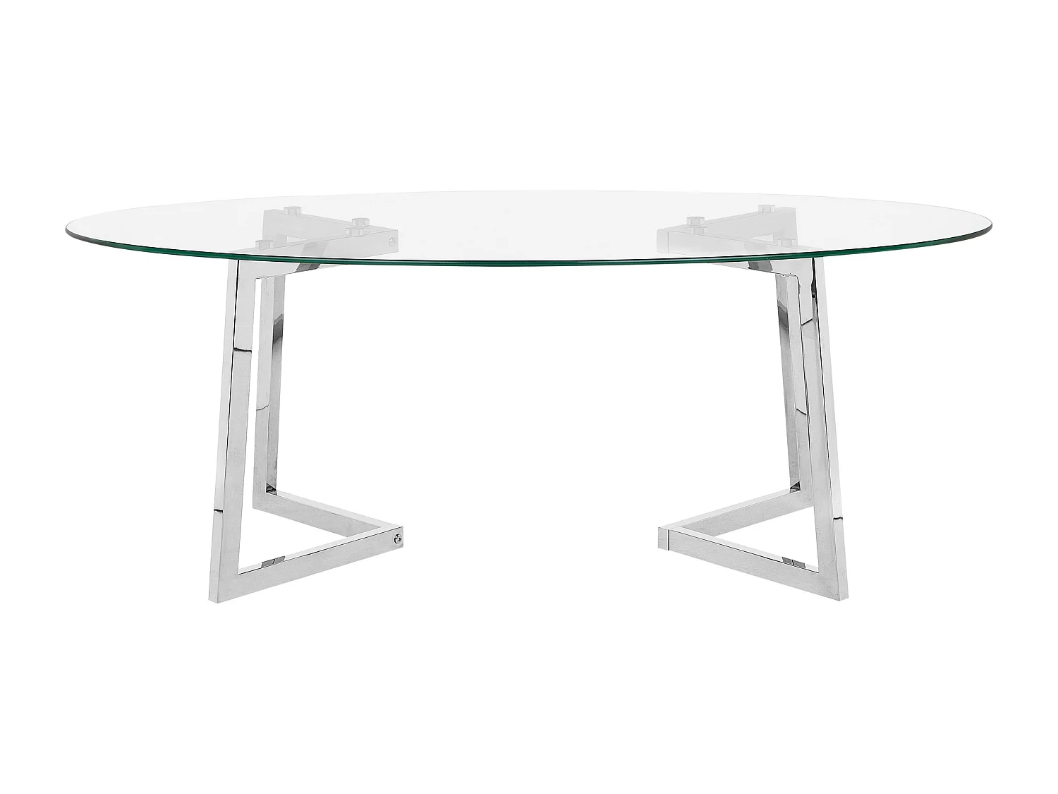 Table basse FRESNO Verre Argenté