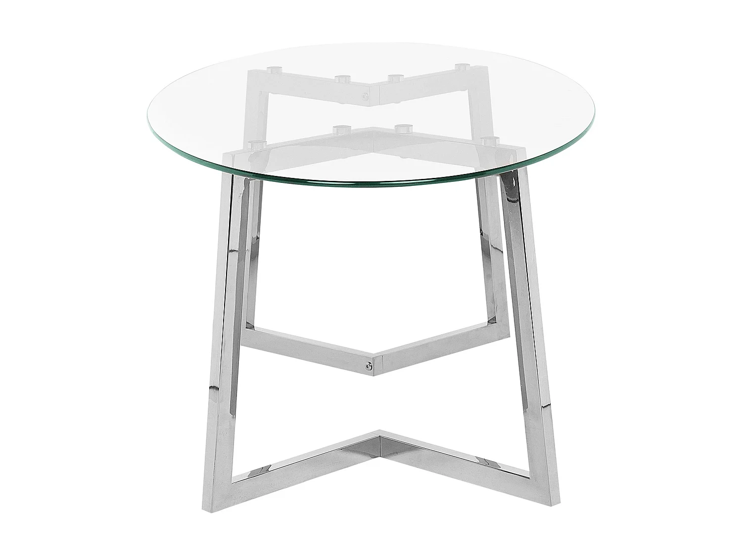 Table basse FRESNO Verre Argenté