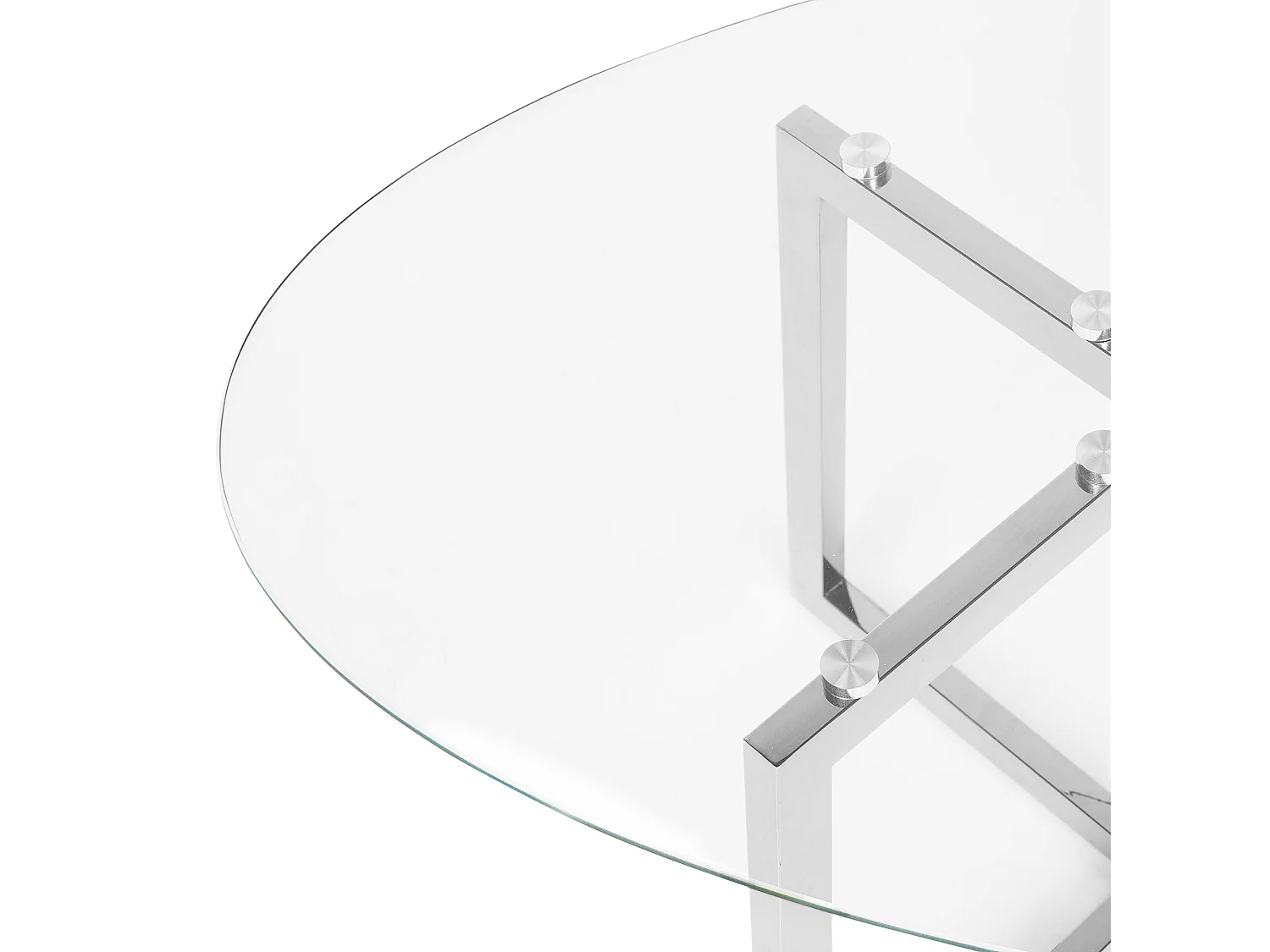 Table basse FRESNO Verre Argenté