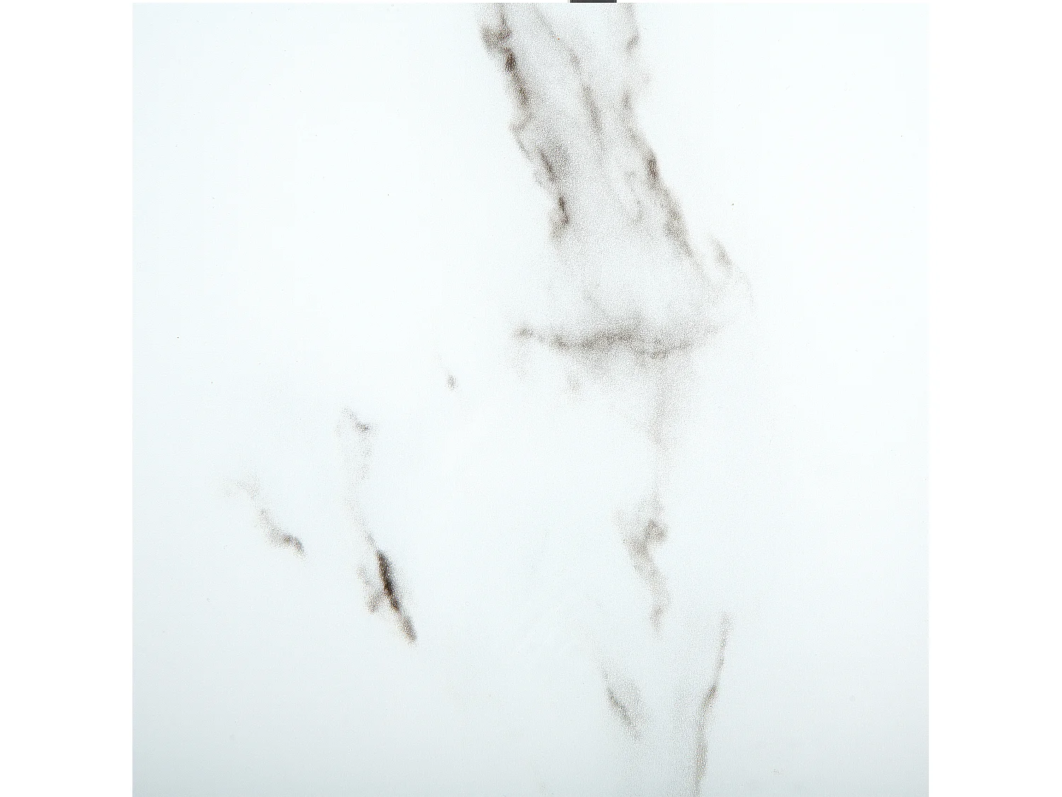 Table basse QUINCY Verre de sécurité Marbre/argenté