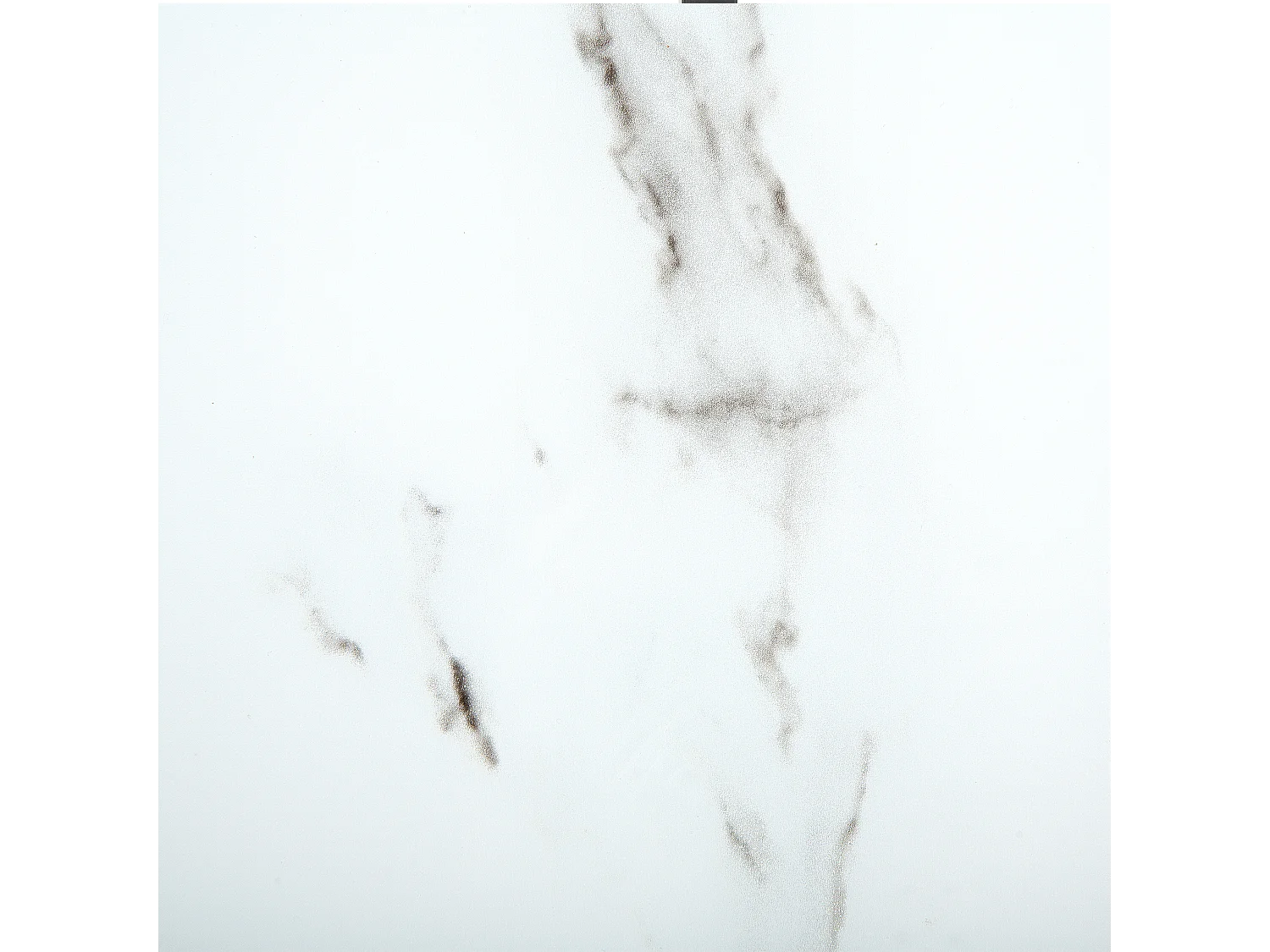 Table basse QUINCY Verre de sécurité Marbre/argenté