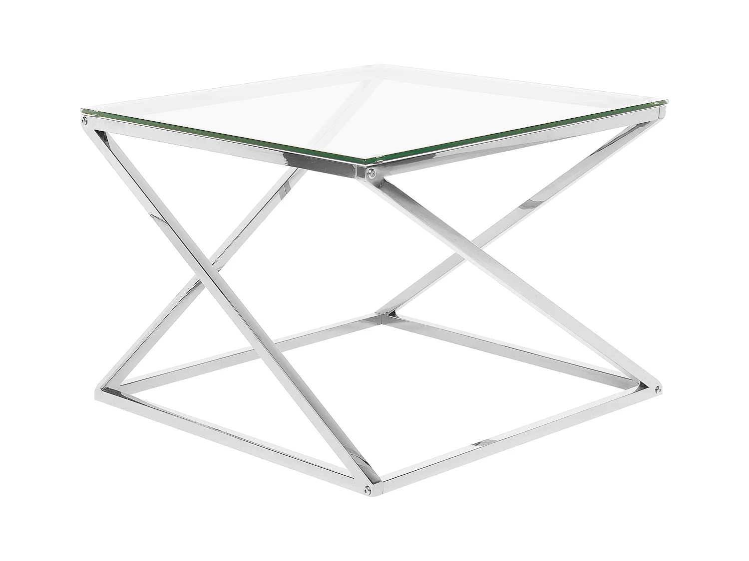 Table basse BEVERLY Verre Argenté