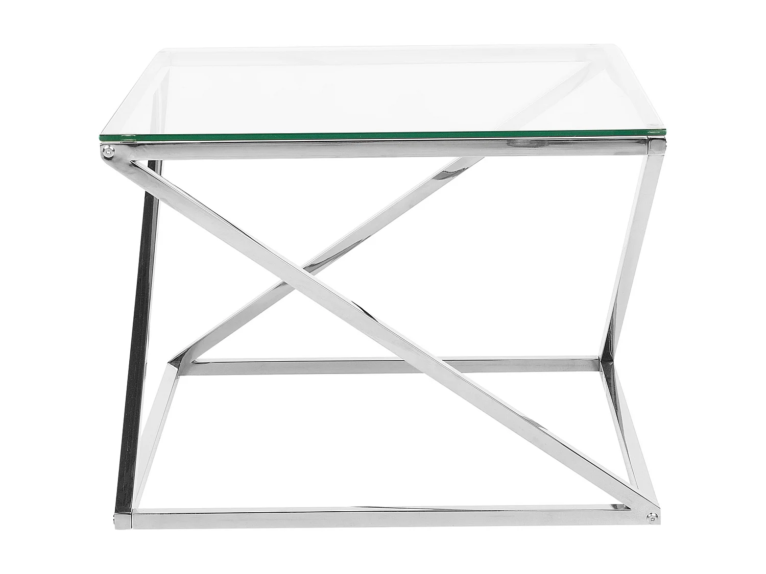 Table basse BEVERLY Verre Argenté