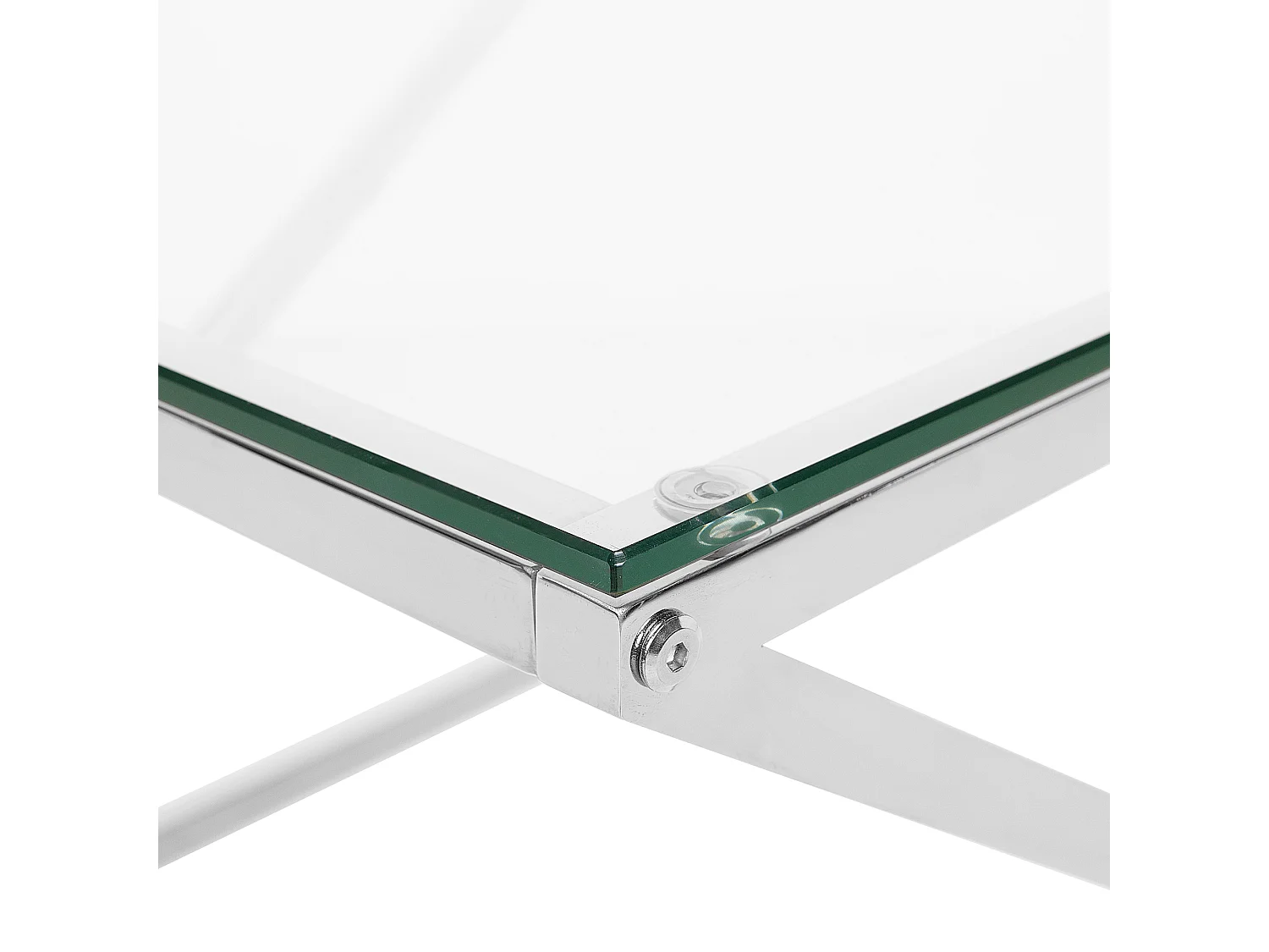 Table basse BEVERLY Verre Argenté