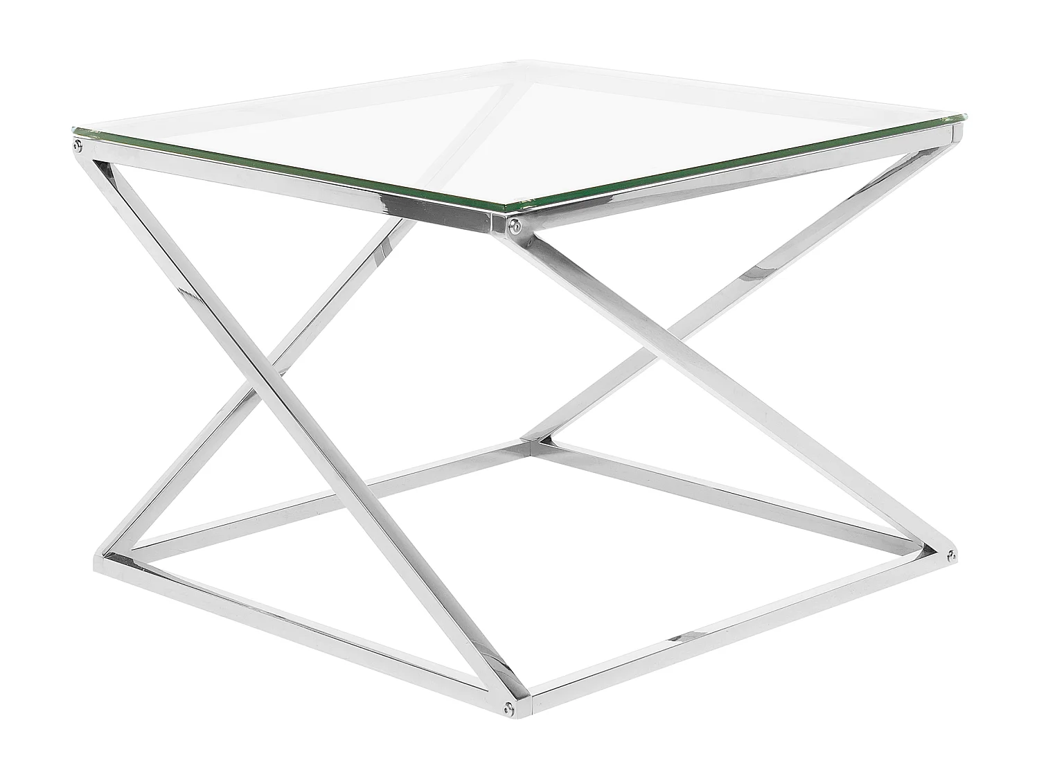 Salontafel BEVERLY Glas Zilver