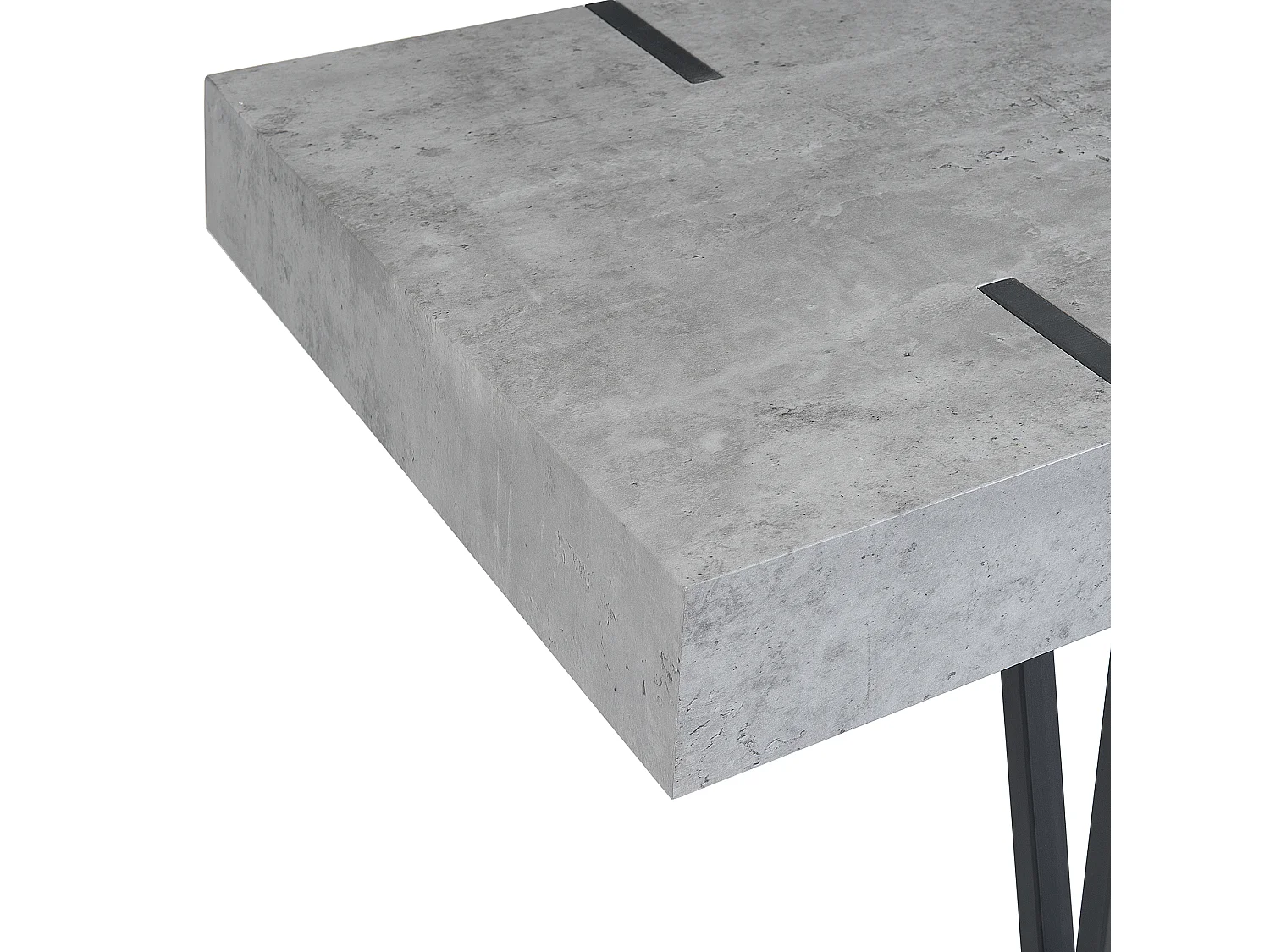 Couchtisch hellgrau Betonoptik MDF-Platte 100 x 60 cm Adena