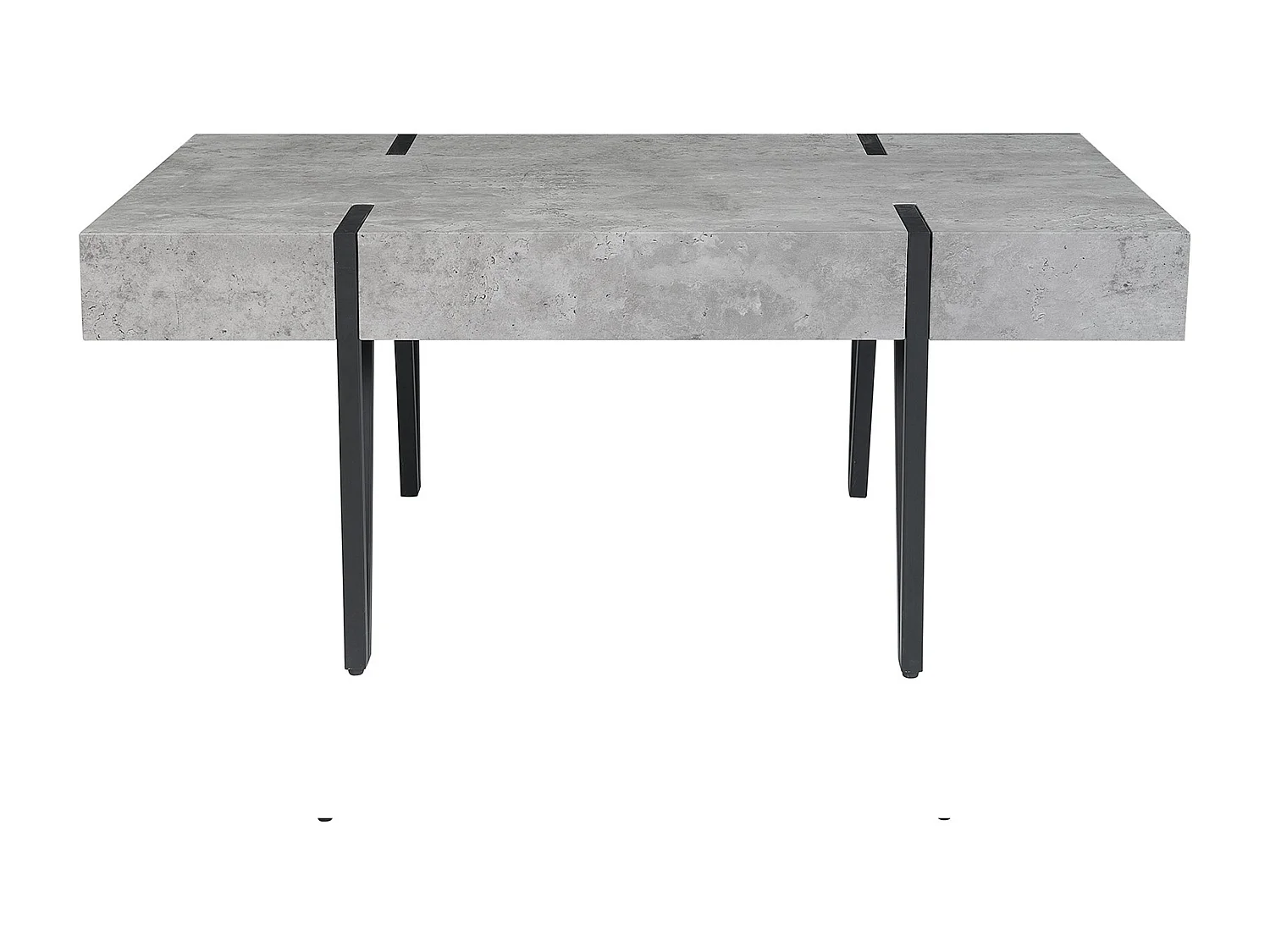 Couchtisch hellgrau Betonoptik MDF-Platte 100 x 60 cm Adena