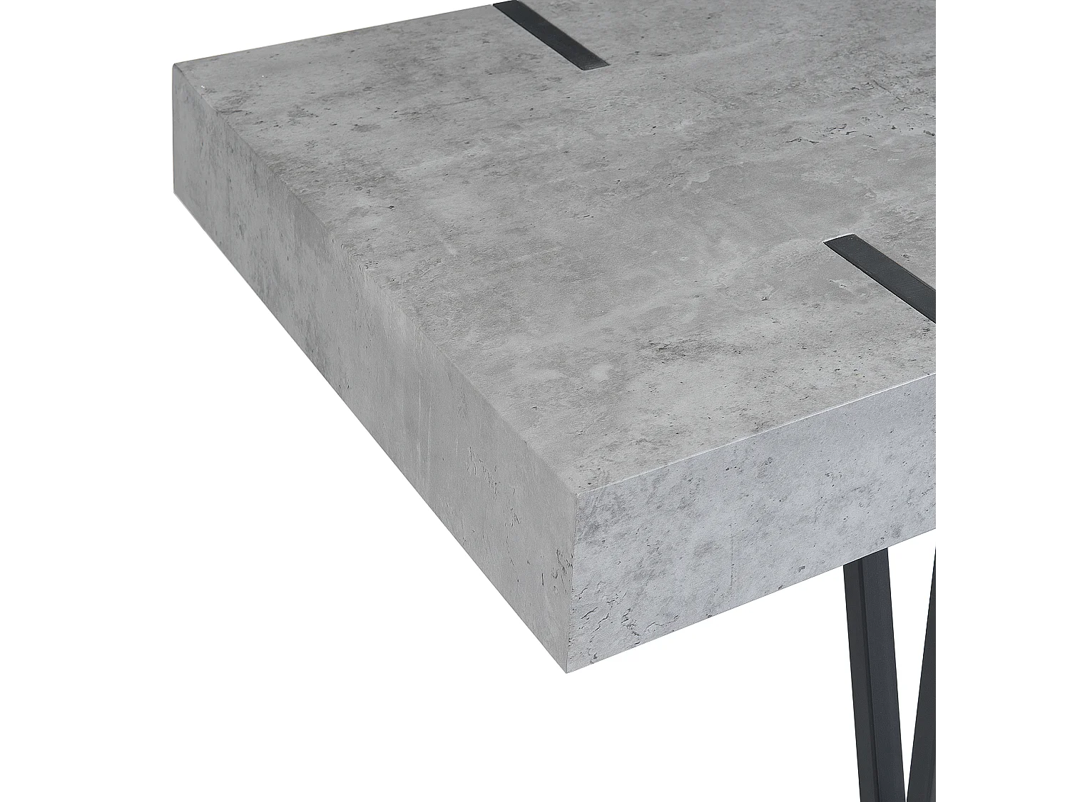 Couchtisch hellgrau Betonoptik MDF-Platte 100 x 60 cm Adena