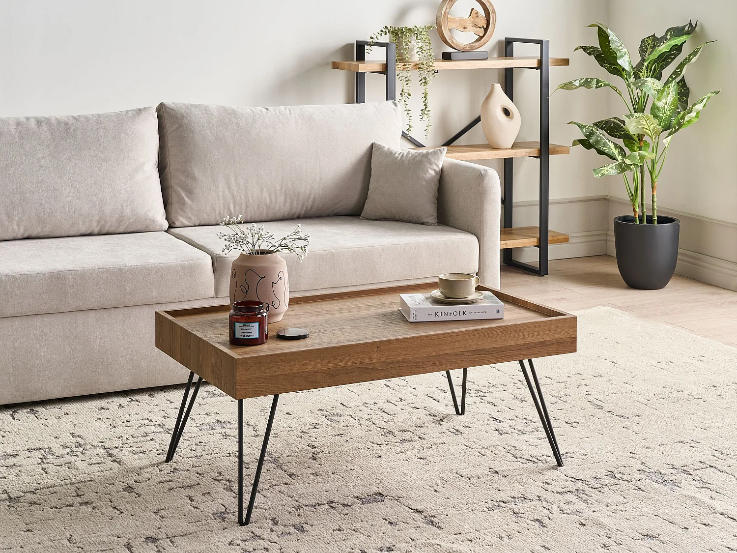 Salontafel WELTON Donkerbruin