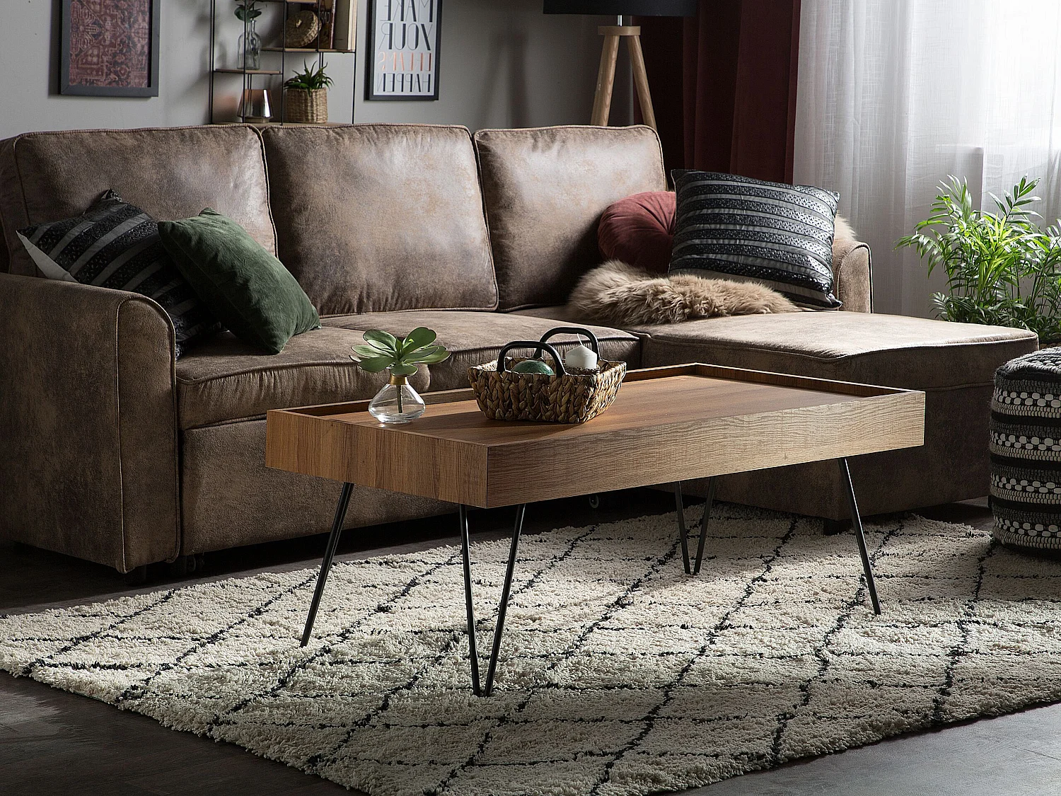 Table basse WELTON Marron foncé