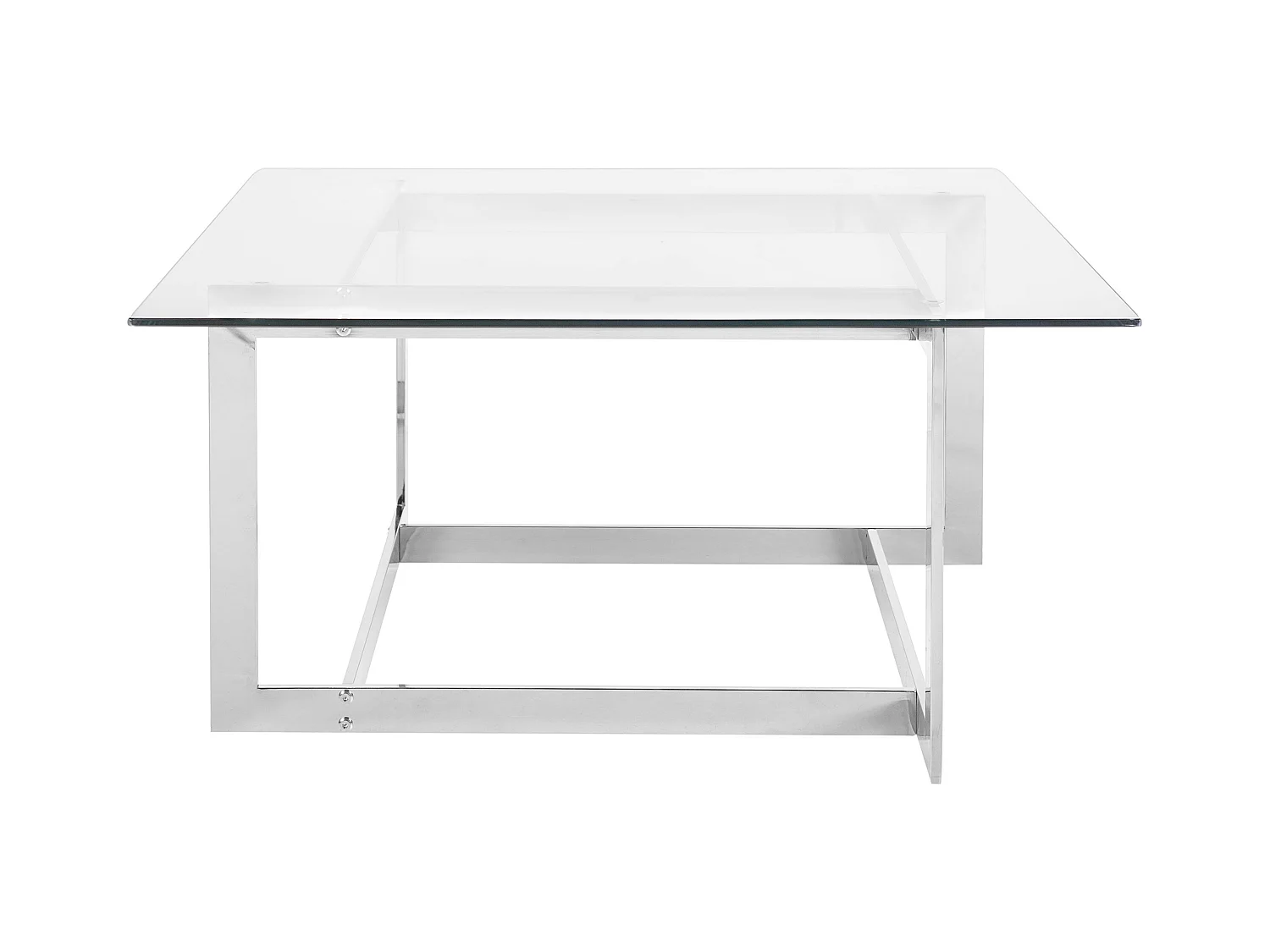 Stolik kawowy CRYSTAL Szkło hartowane Srebrny