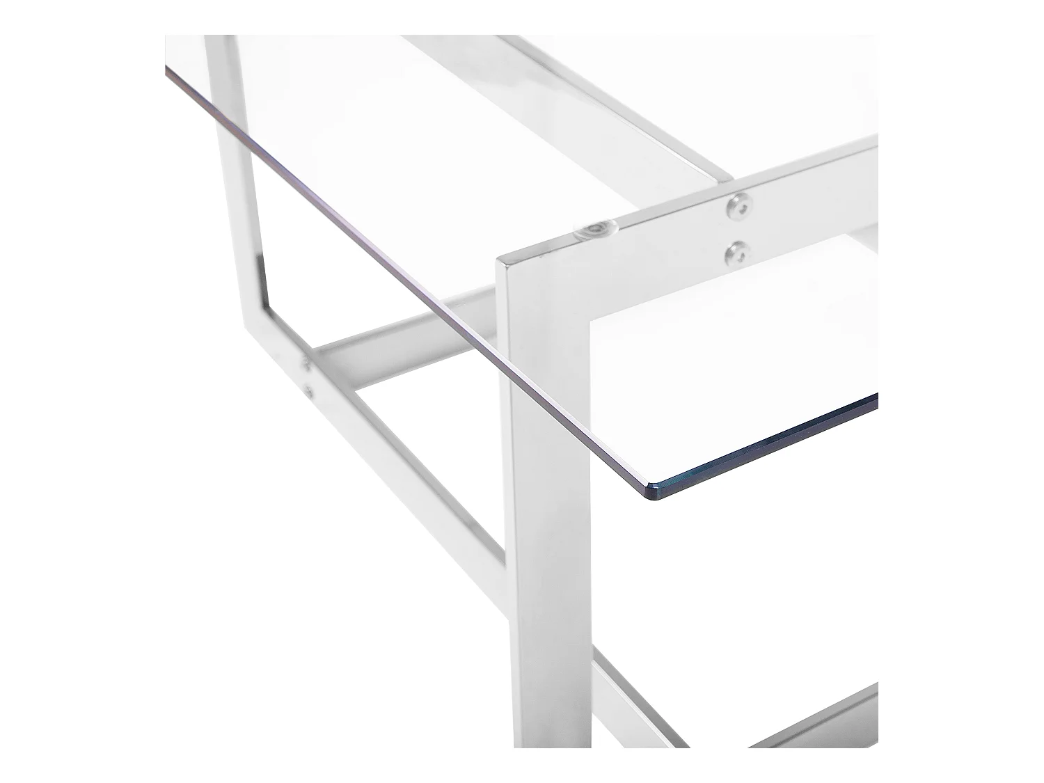 Stolik kawowy CRYSTAL Szkło hartowane Srebrny