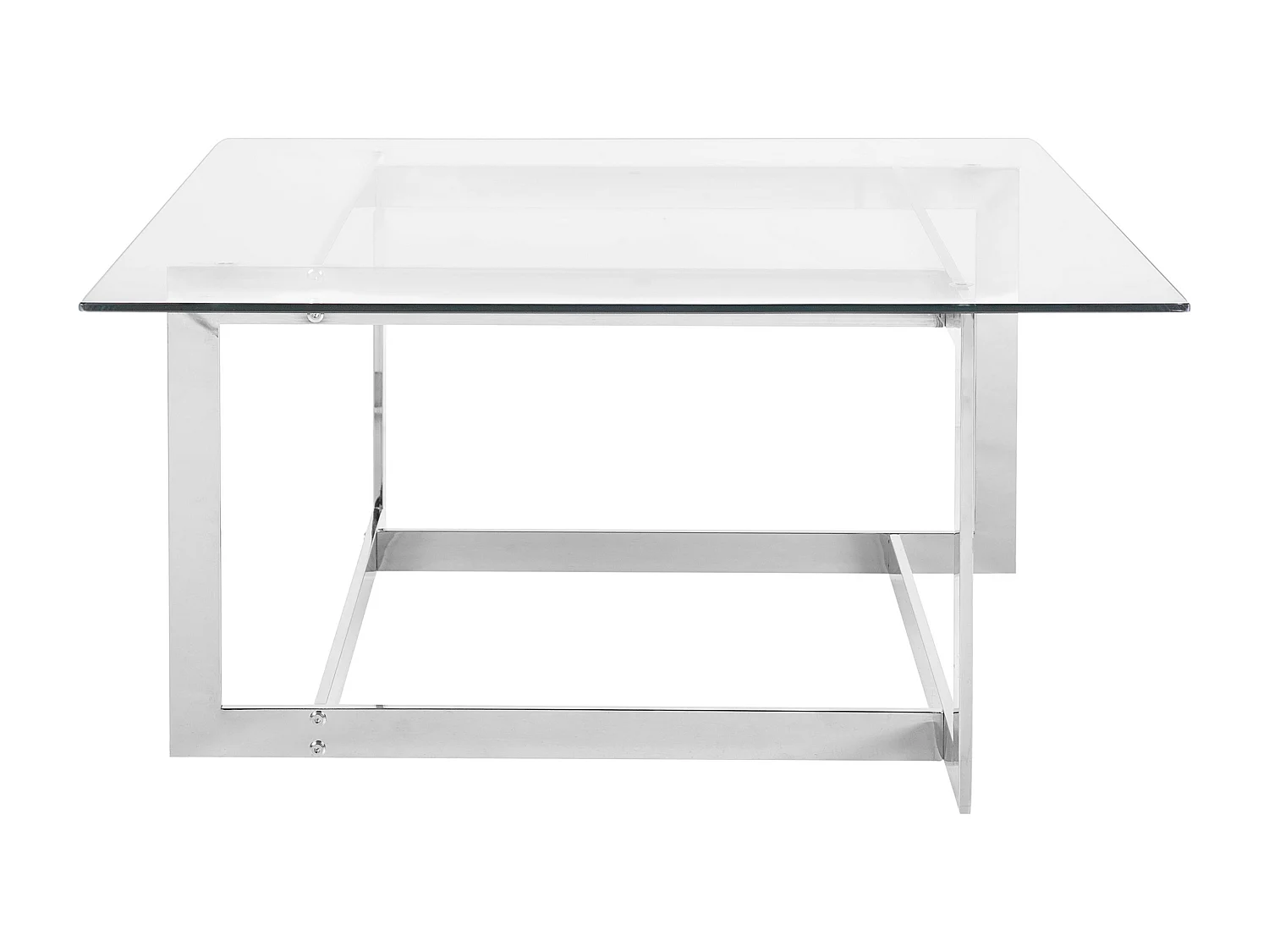 Table basse CRYSTAL Verre de sécurité Argenté
