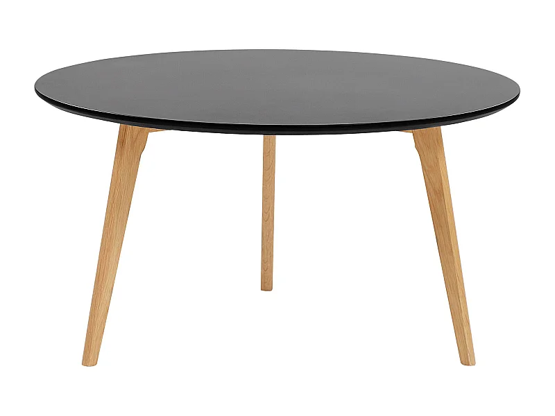 Praktischer runder Kaffeetisch schwarz ⌀ 80 cm TENNESSEE