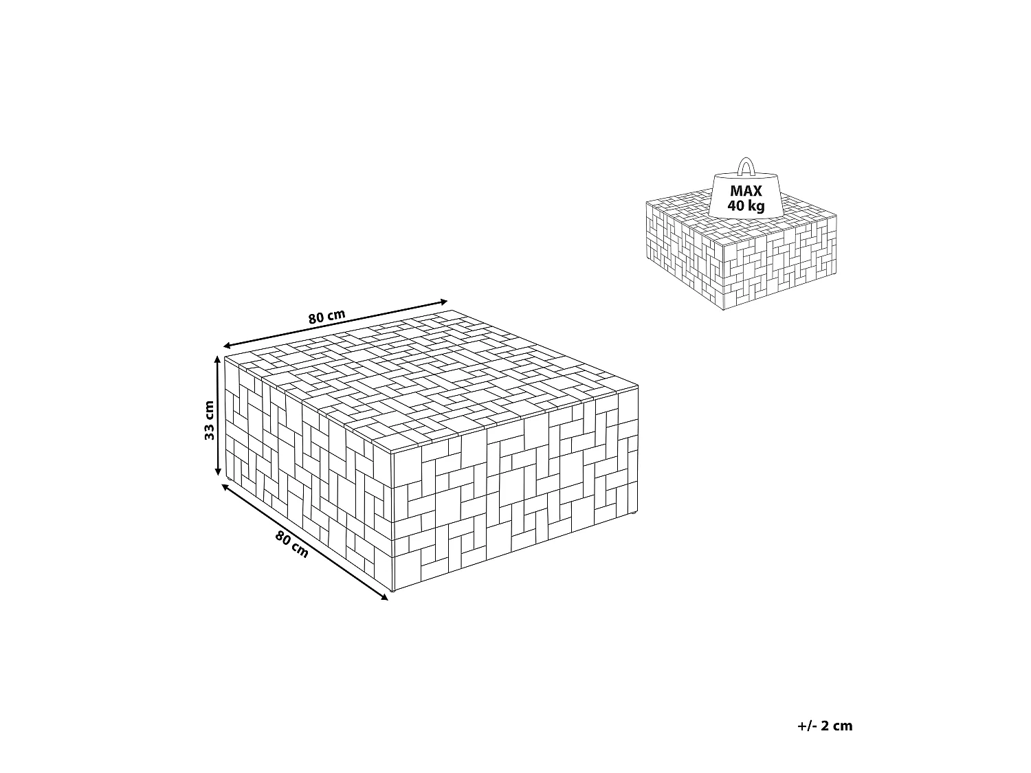 Stolik kawowy GAMBO Drewno tekowe Brązowy