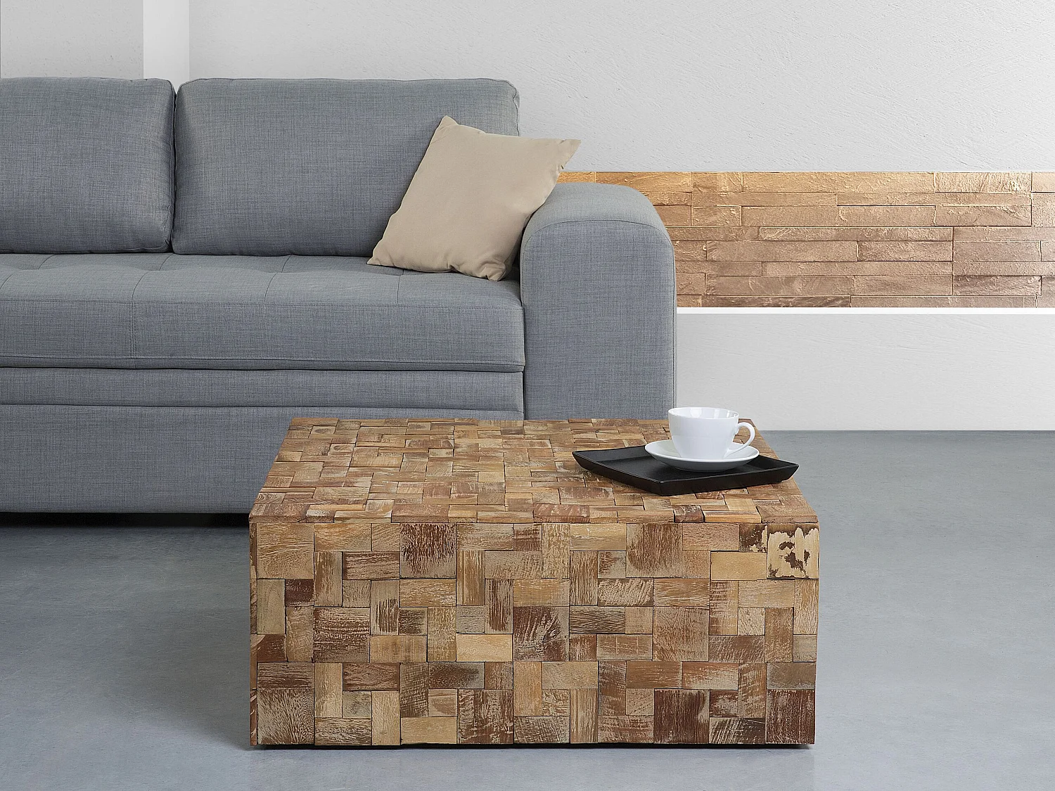 Couchtisch GAMBO Teakholz Braun