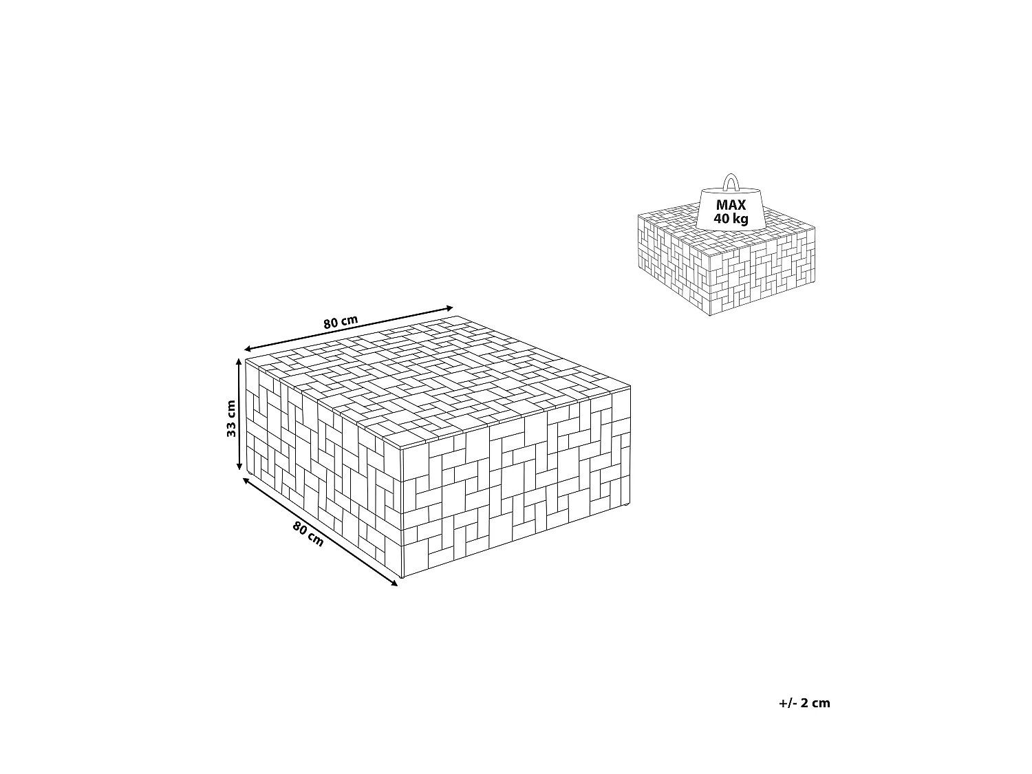 Table basse GAMBO Teck Marron